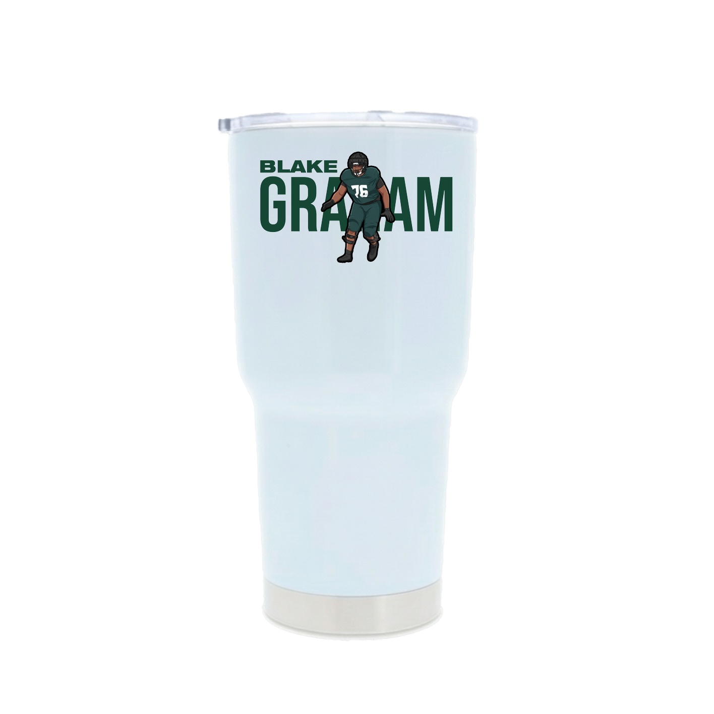 30oz Stainless Steel Tumbler — Player Name in White