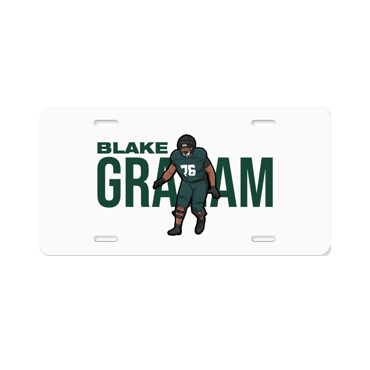 License Plate — Player Name in Classic