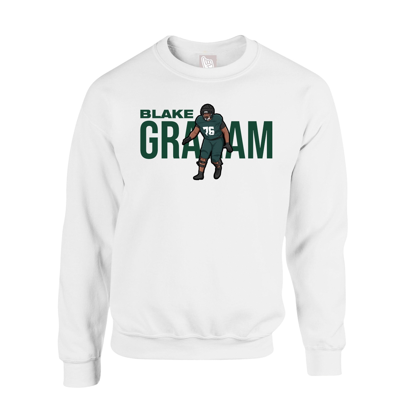 Fleece Crew — Player Name in White