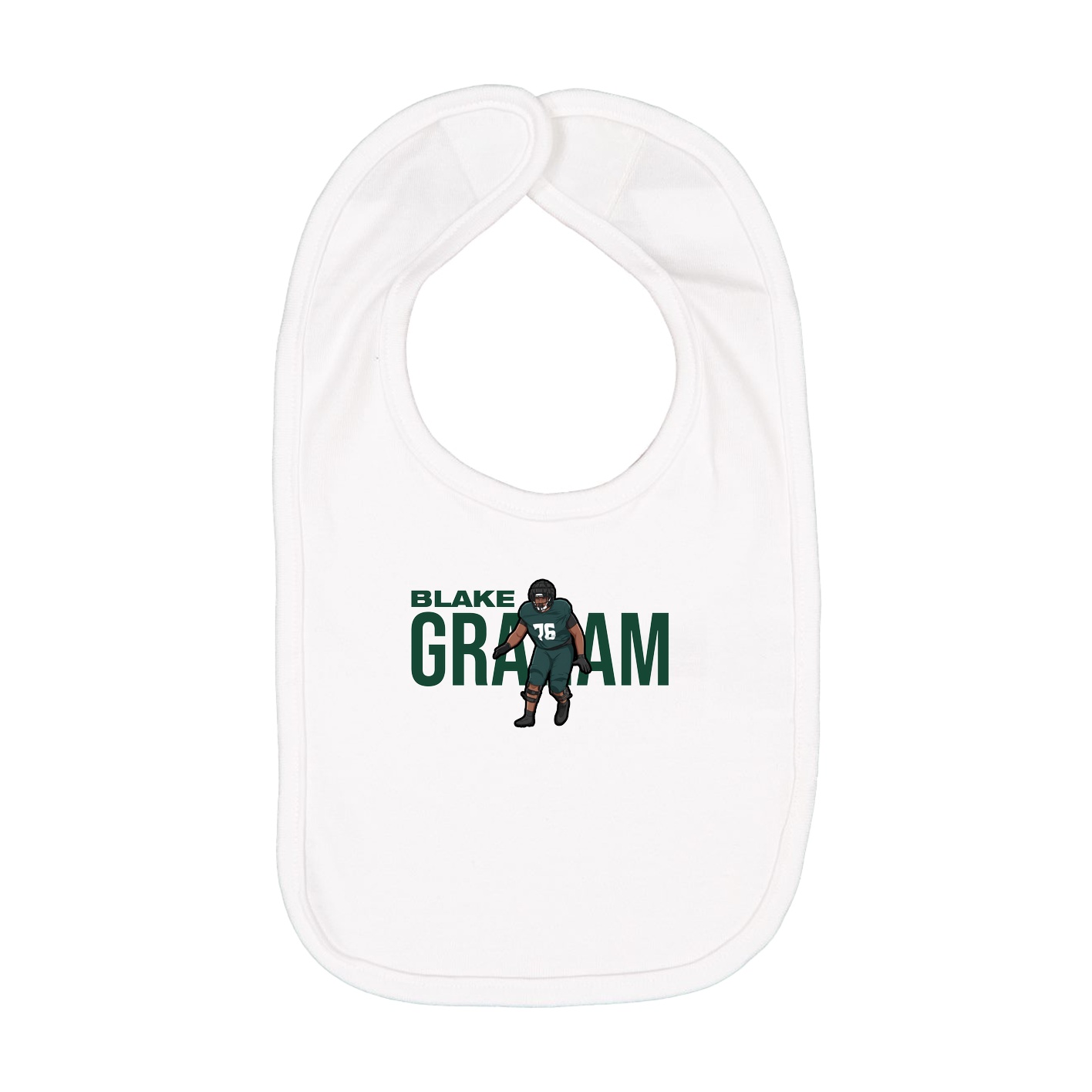 Infant Bib — Player Name in White