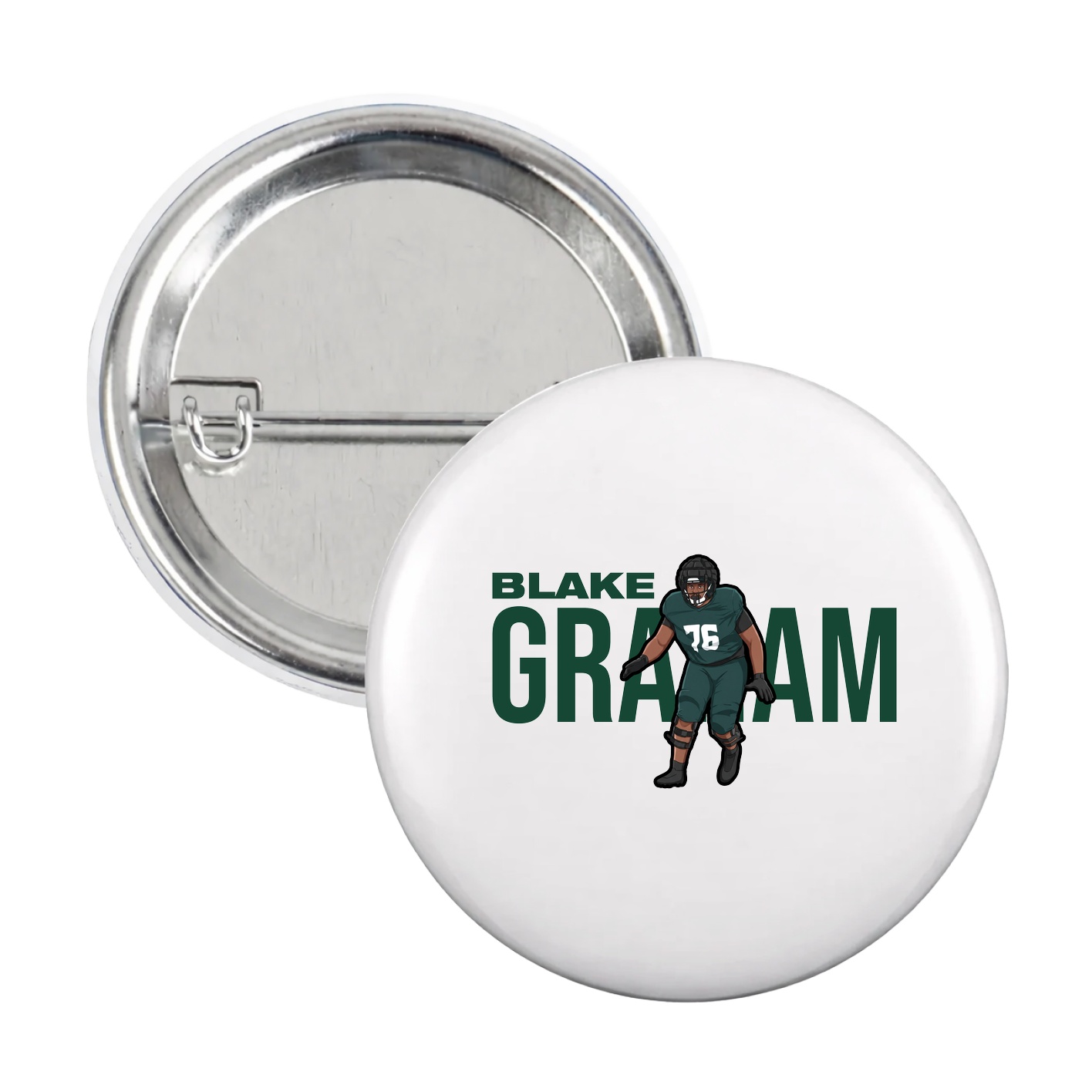 Game Day Button — Player Name in White
