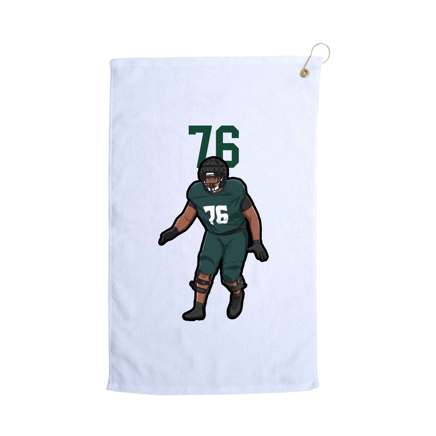 Golf Towel — Number Top in White