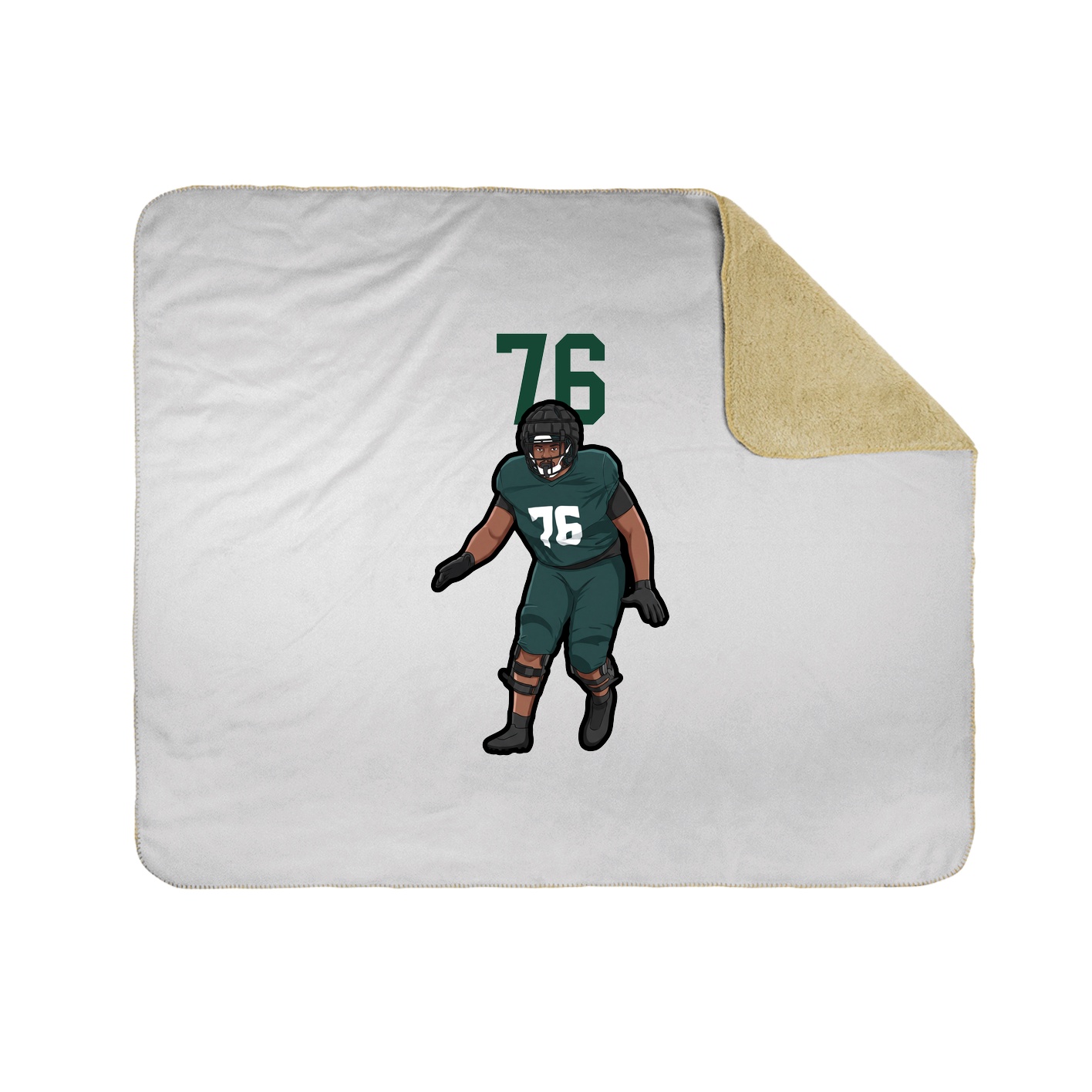 Throw Blanket — Number Top in White
