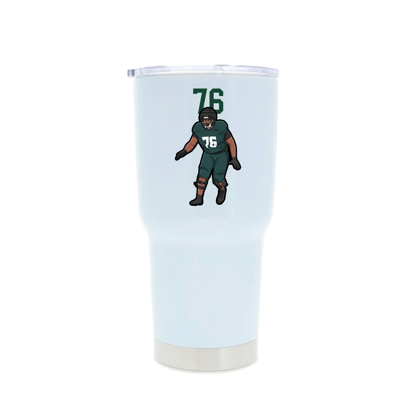 30oz Stainless Steel Tumbler — Number Top in White