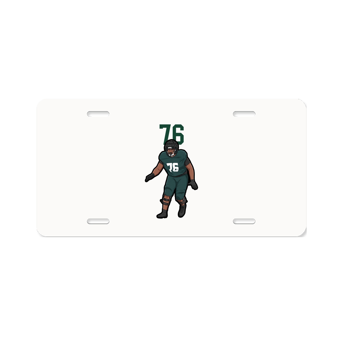 License Plate — Number Top in Classic