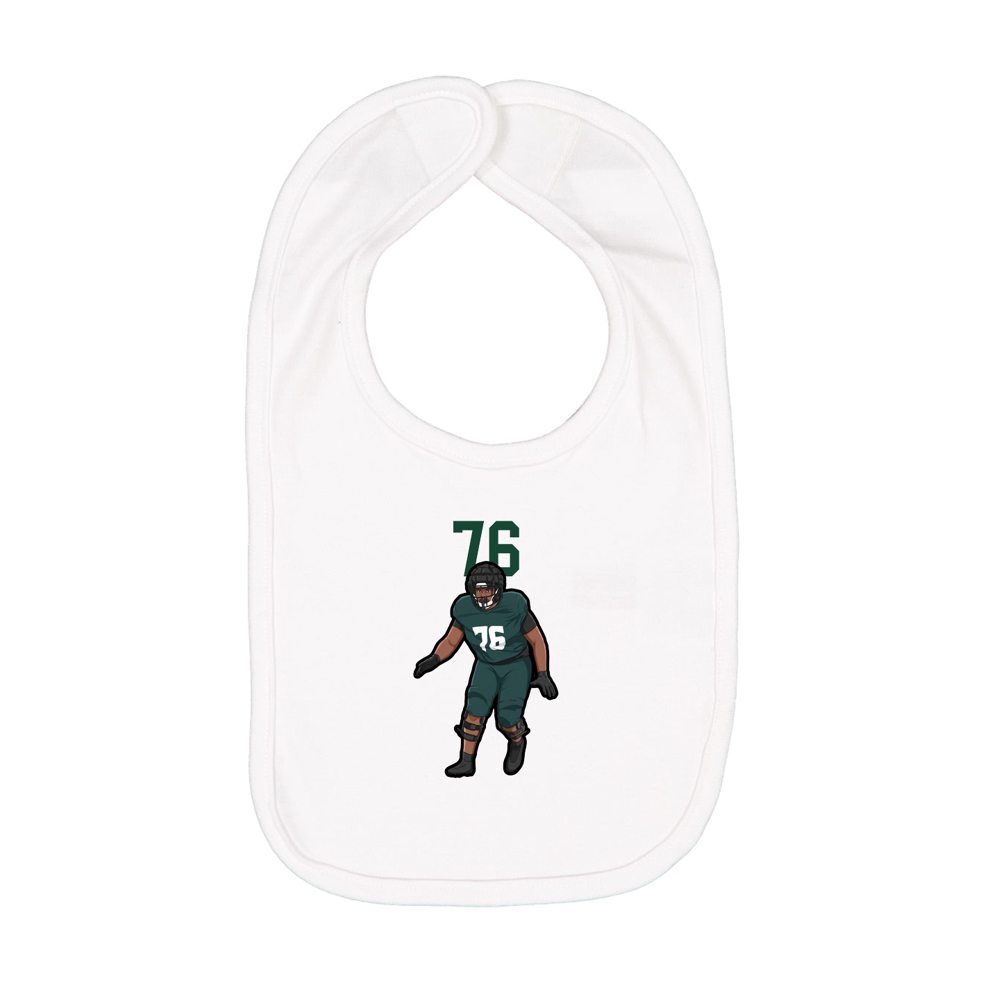 Infant Bib — Number Top in White