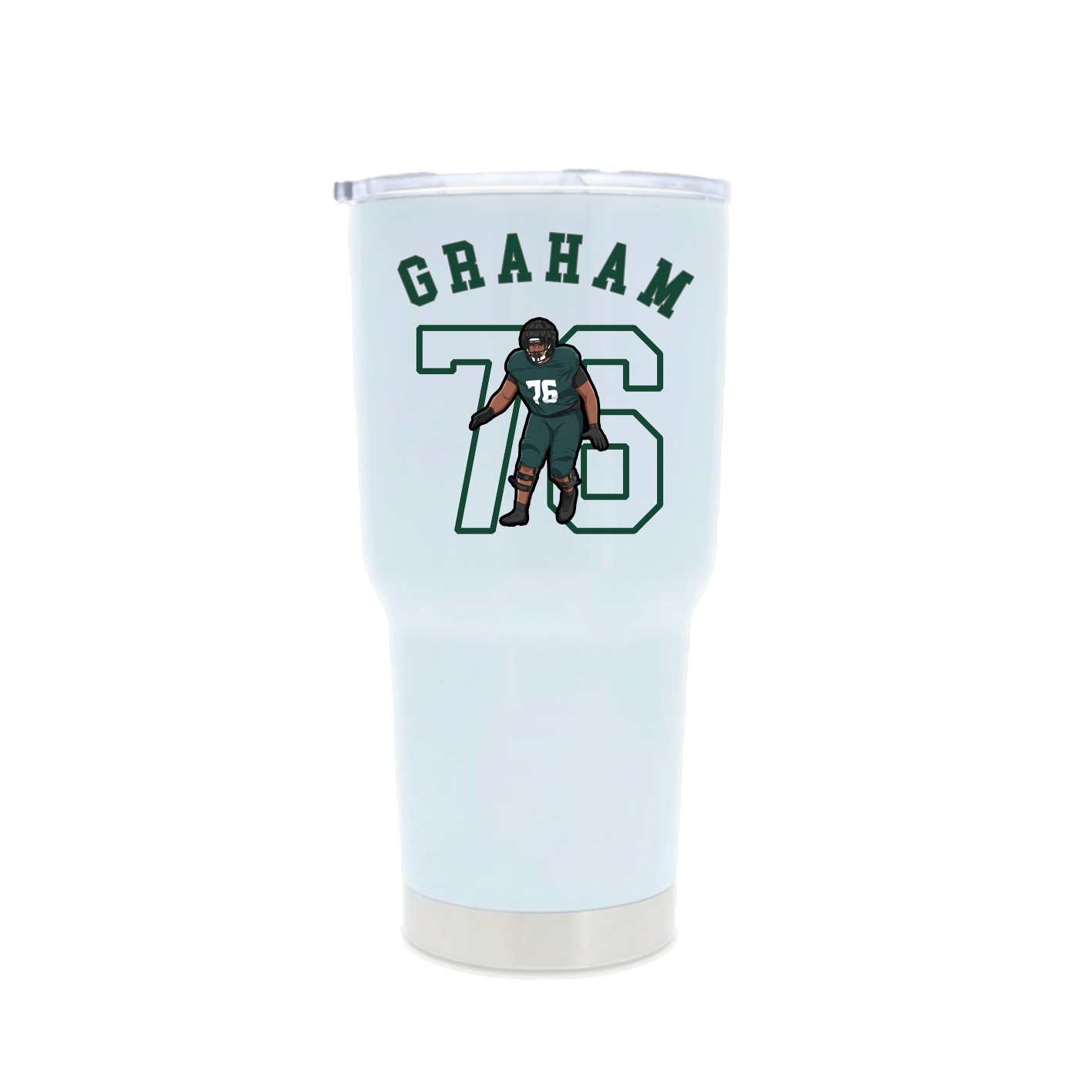 30oz Stainless Steel Tumbler — Shirsey Arch in White
