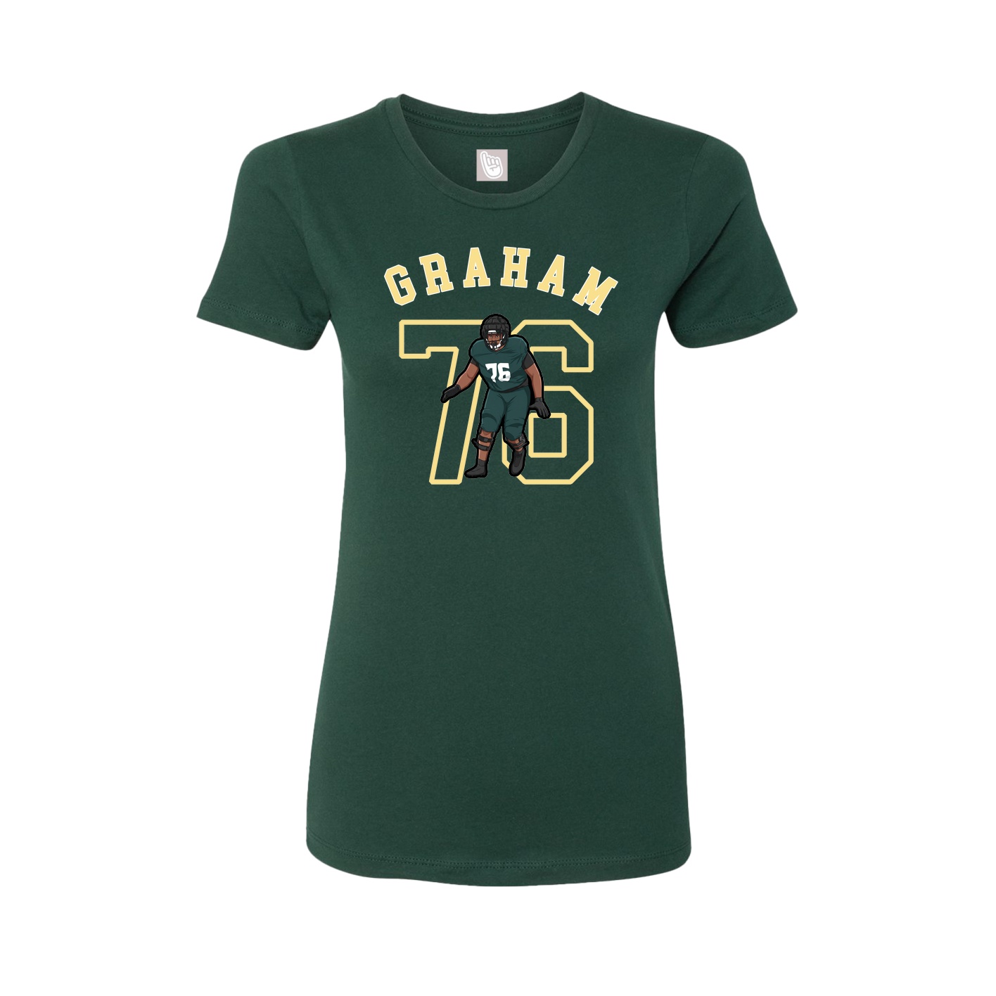 Fitted Women's Tee — Shirsey Arch in Green