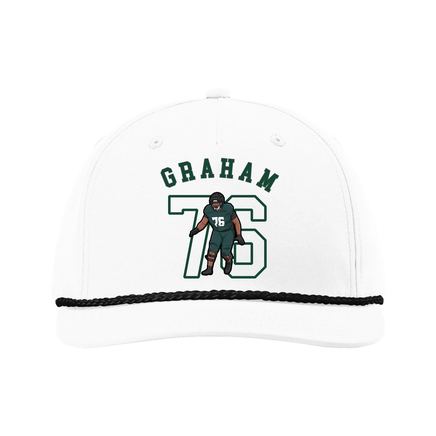 Five-Panel Classic Rope Cap — Shirsey Arch in White
