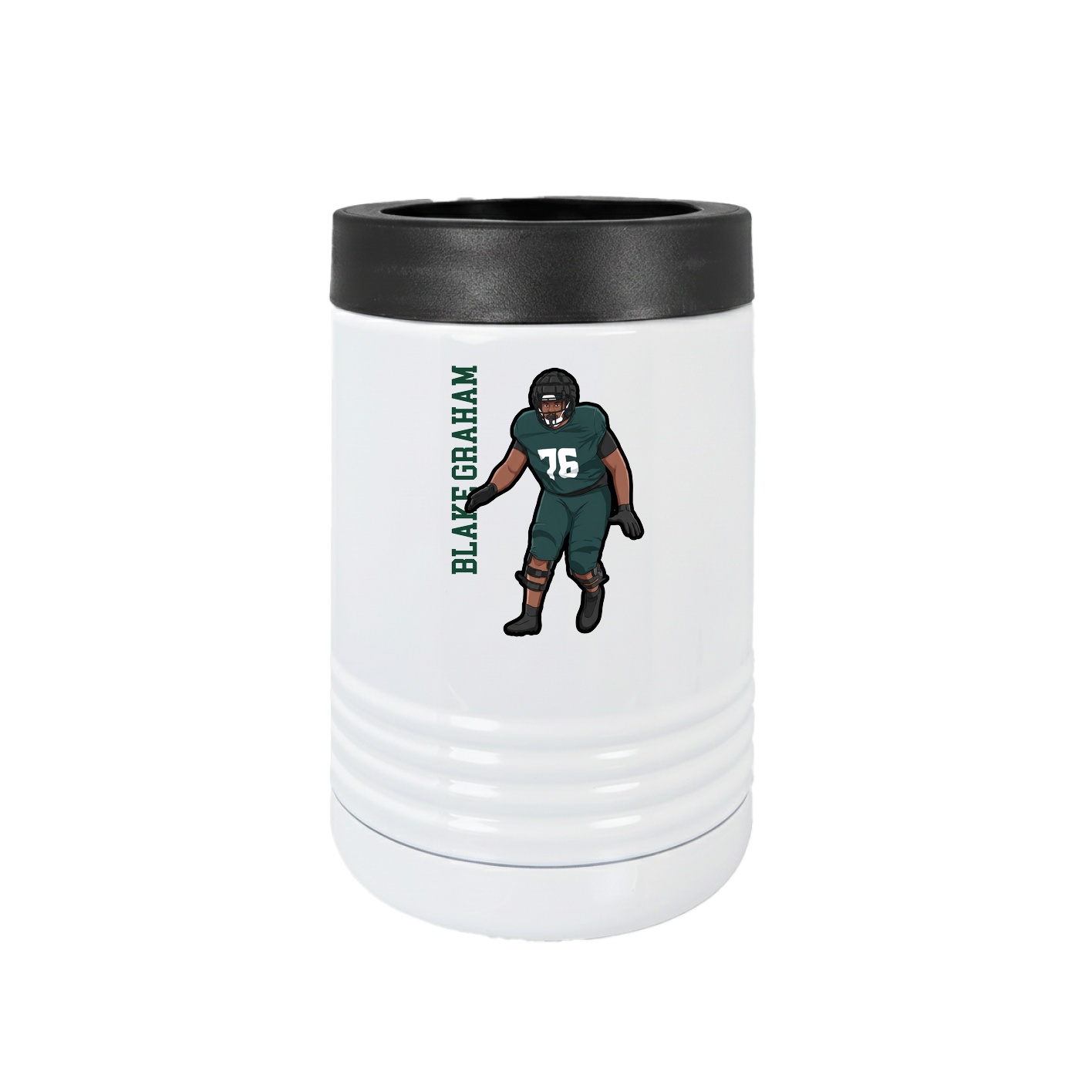 Beverage Holder — Name Vertical in White