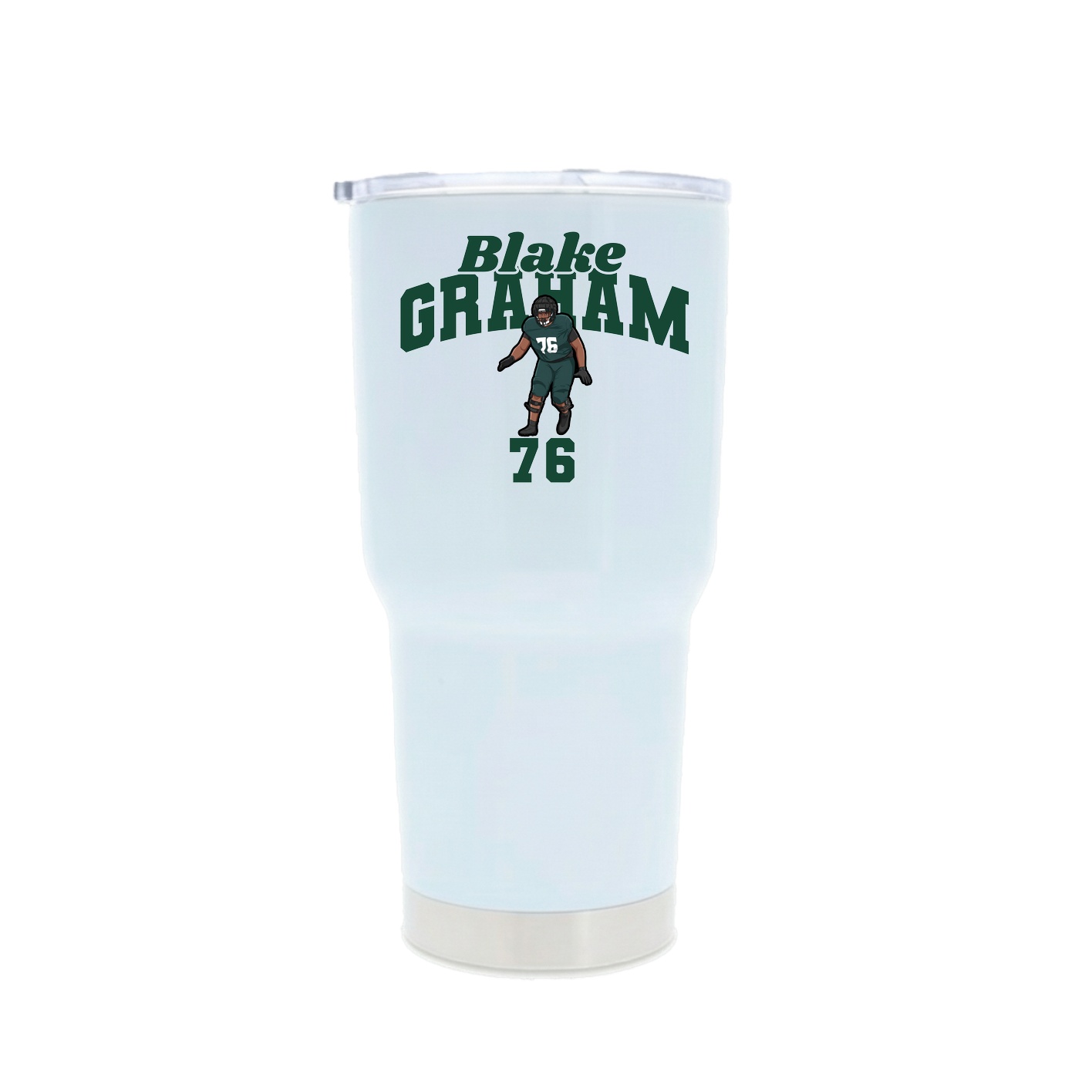 30oz Stainless Steel Tumbler — Signature Arch in White