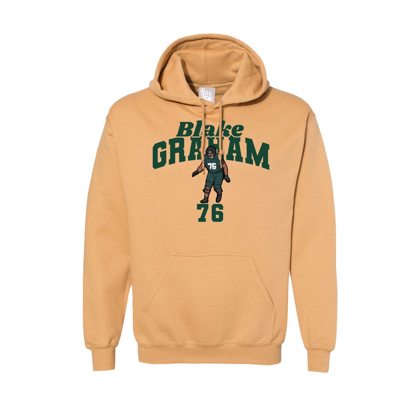 Hoodie — Signature Arch in Vegas Gold