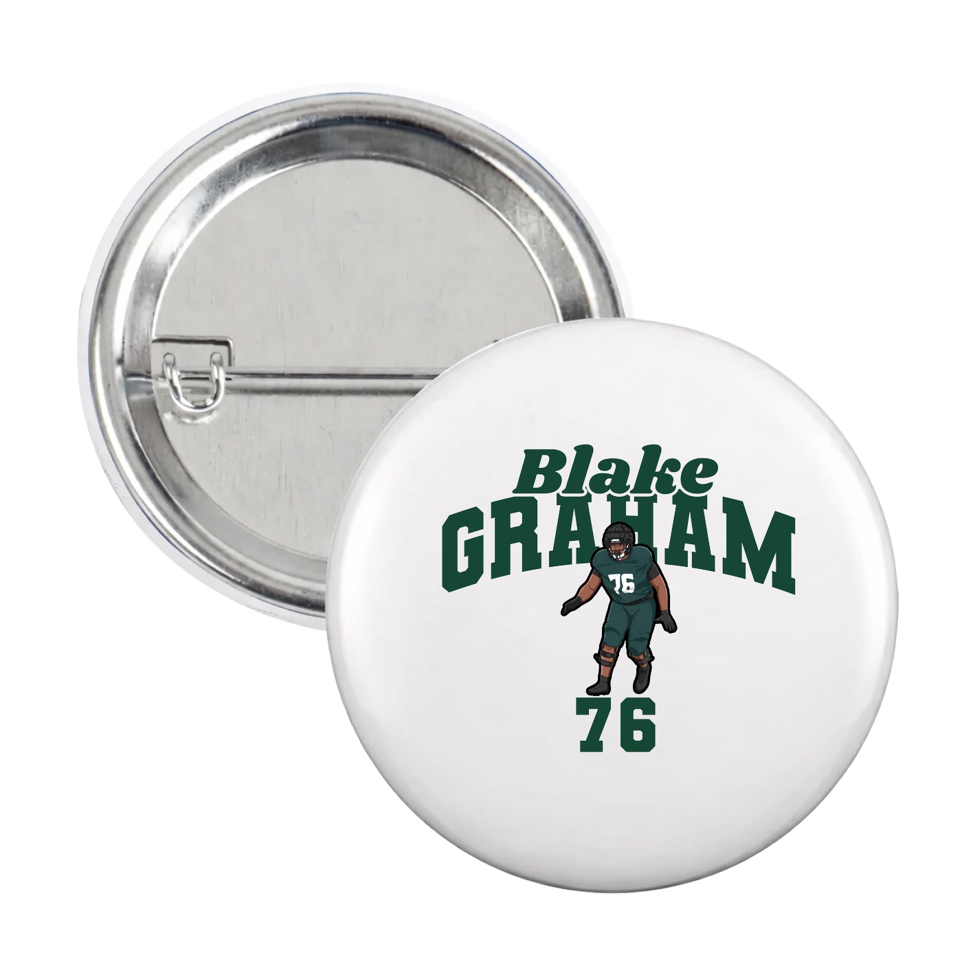 Game Day Button — Signature Arch in White