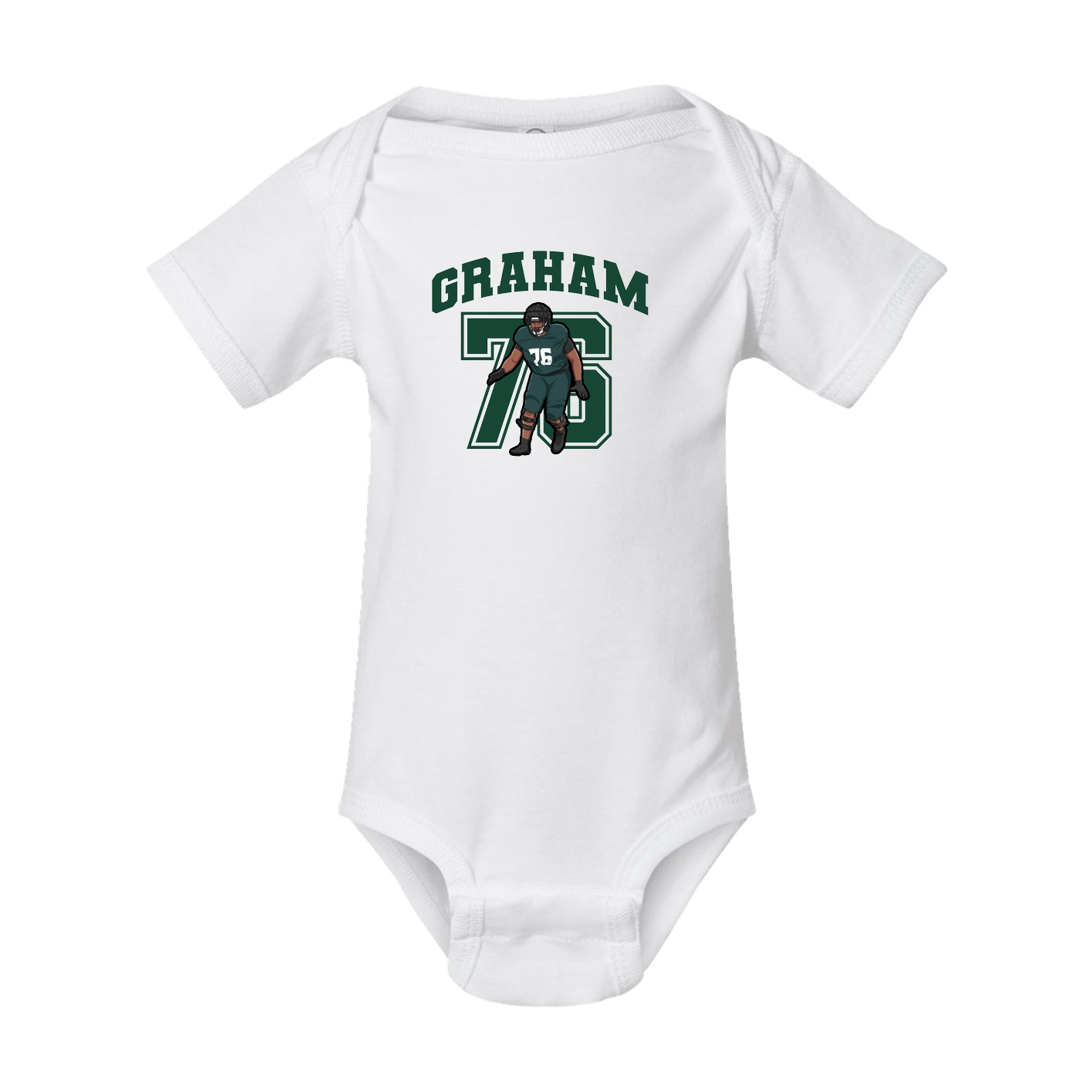 Baby Onesie — Number in White