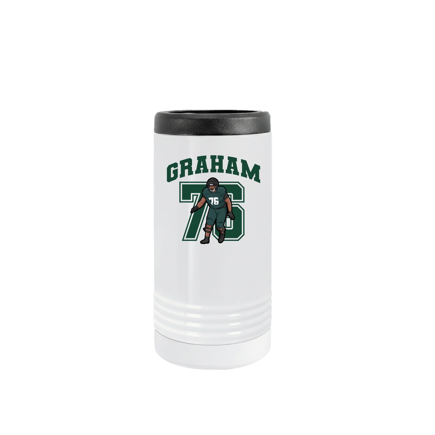 Slim Beverage Holder — Number in White