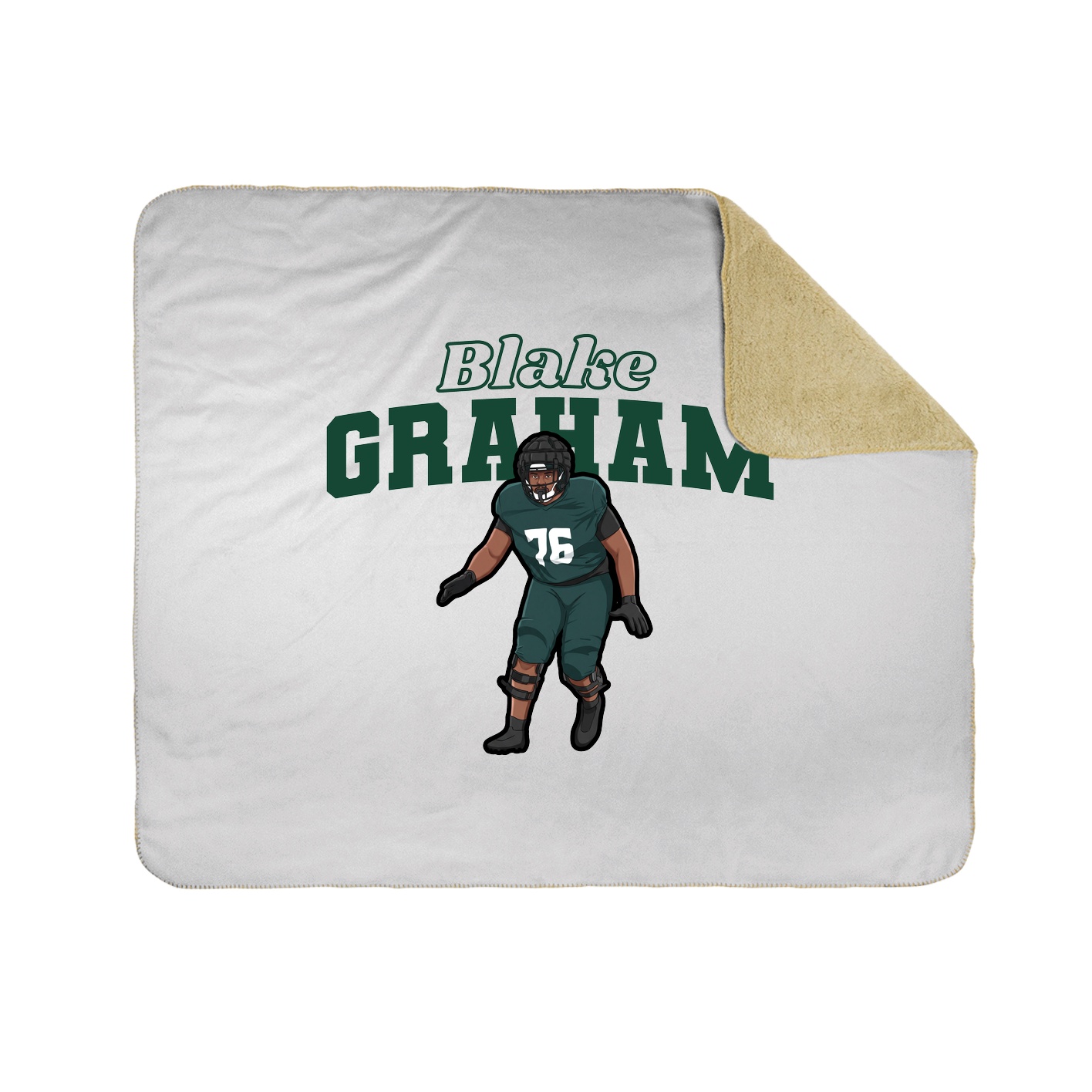 Throw Blanket — Name Arch in White