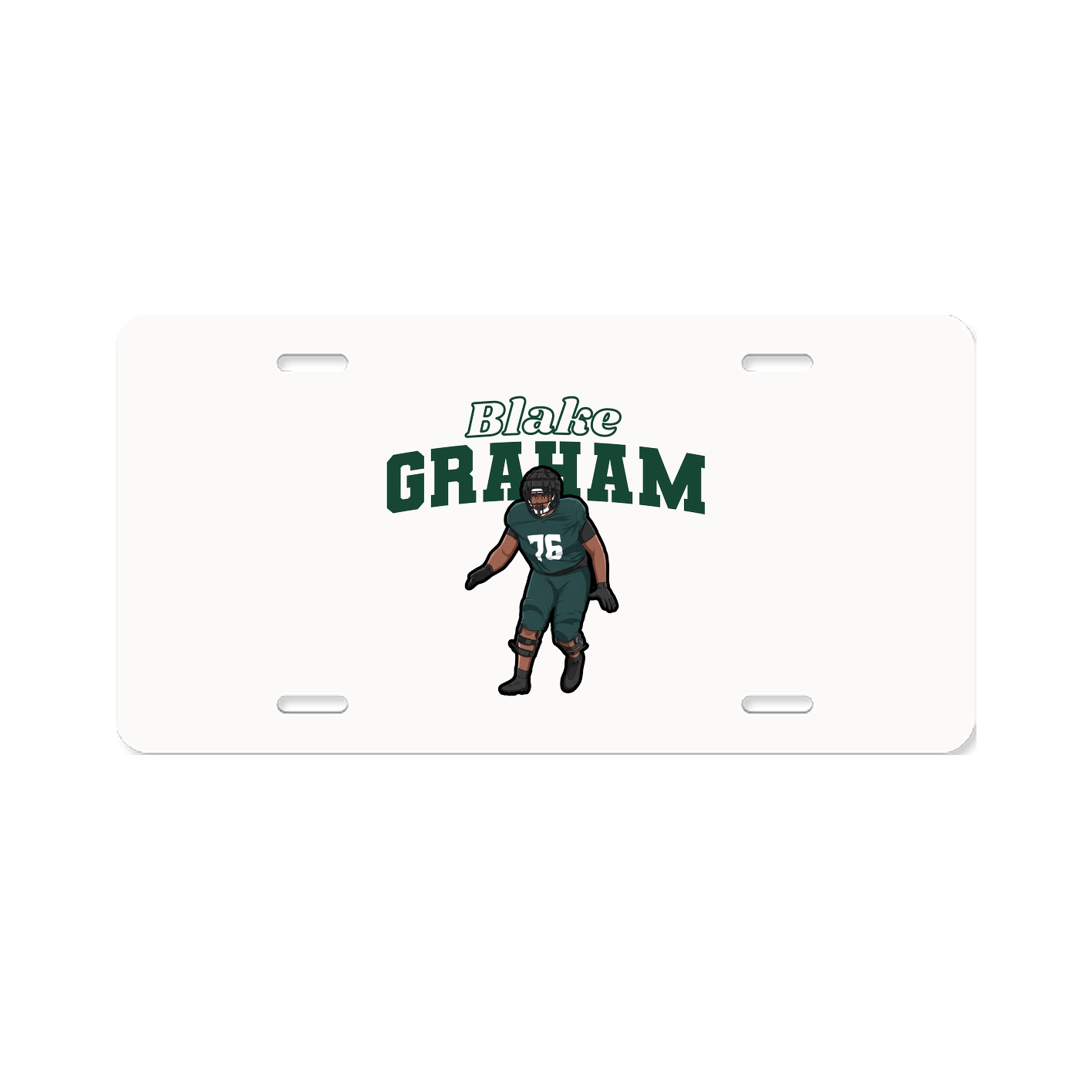 License Plate — Name Arch in Classic