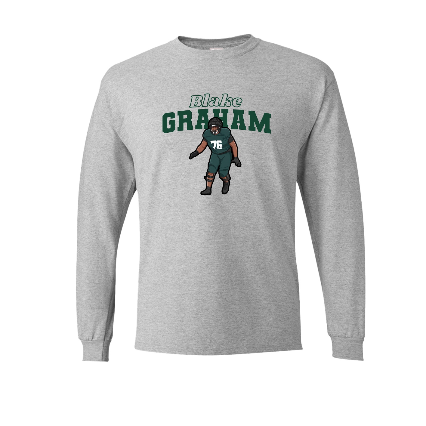 Long Sleeve Tee — Name Arch in Grey