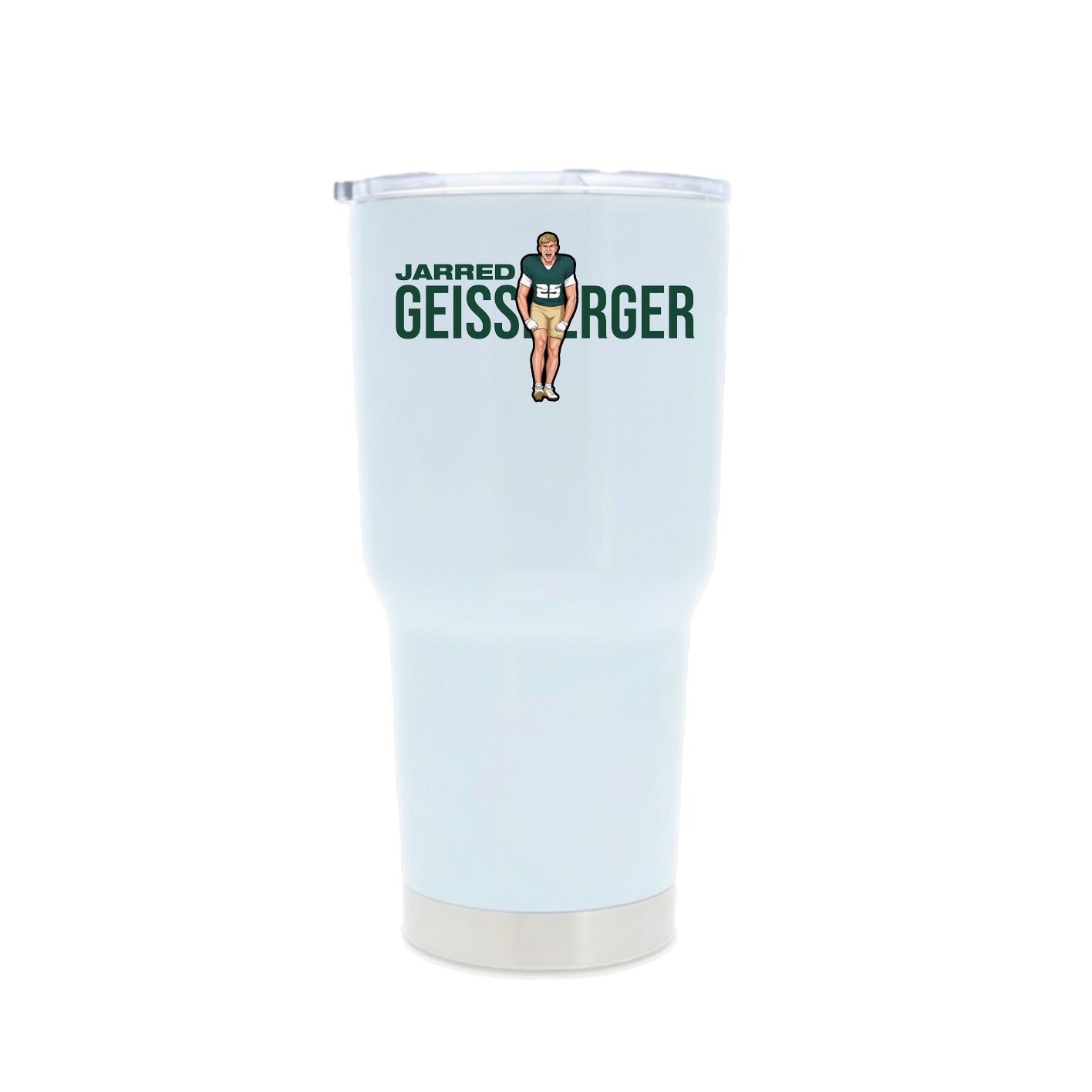 30oz Stainless Steel Tumbler — Player Name in White