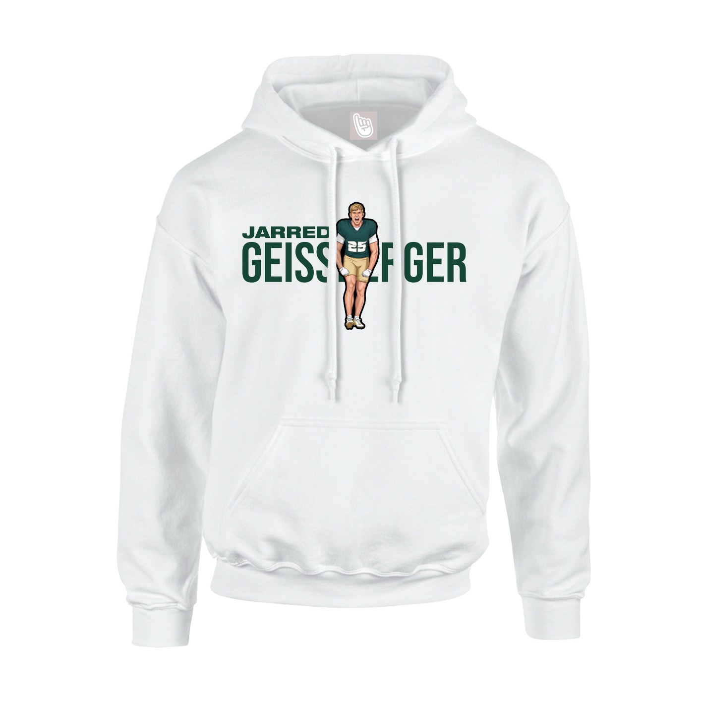 Youth Hoodie — Player Name in White
