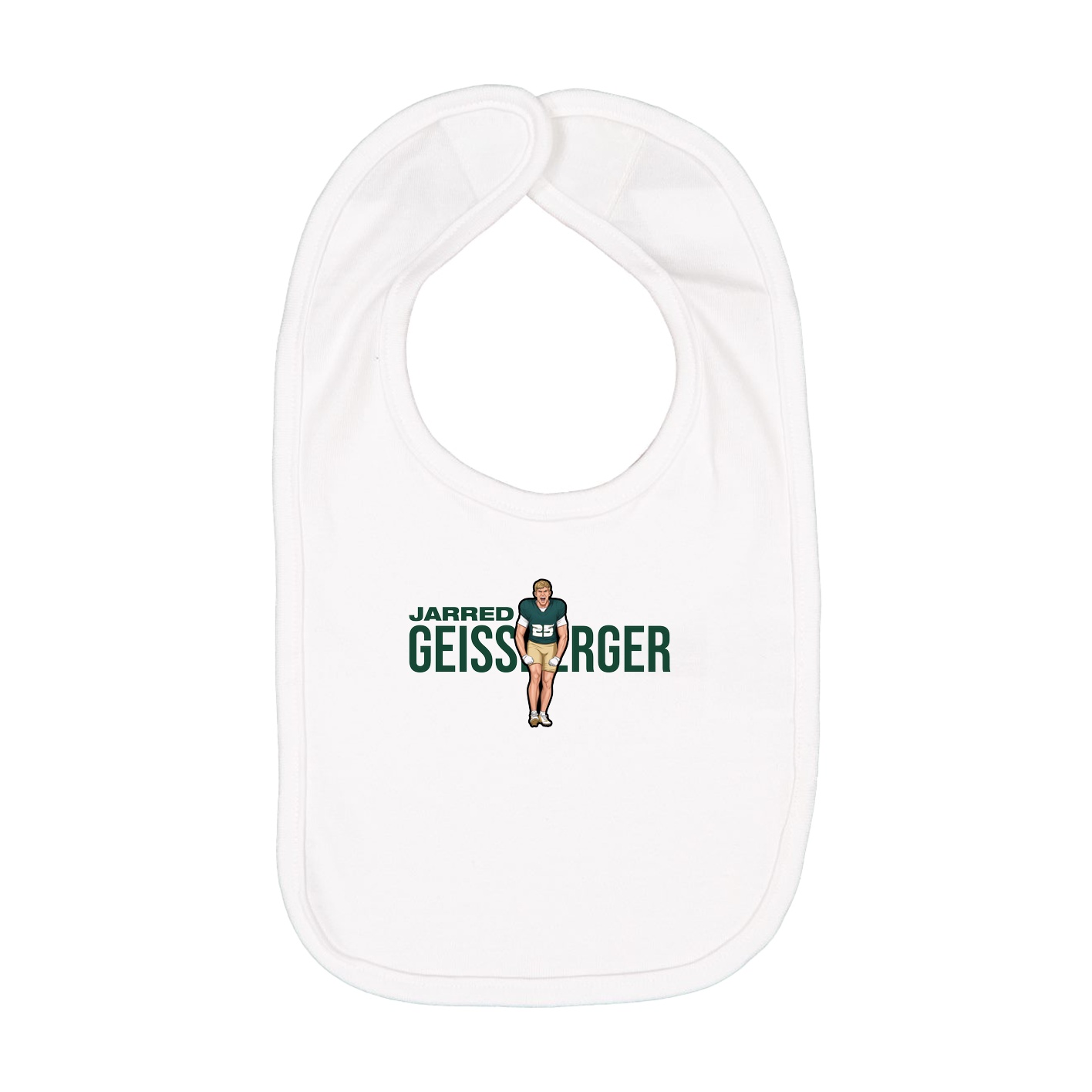 Infant Bib — Player Name in White