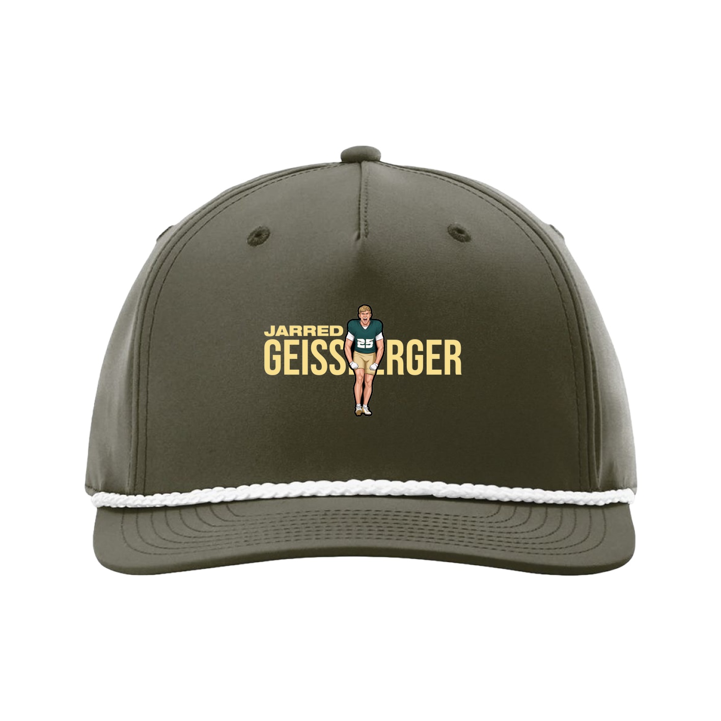 Five-Panel Classic Rope Cap — Player Name in Green