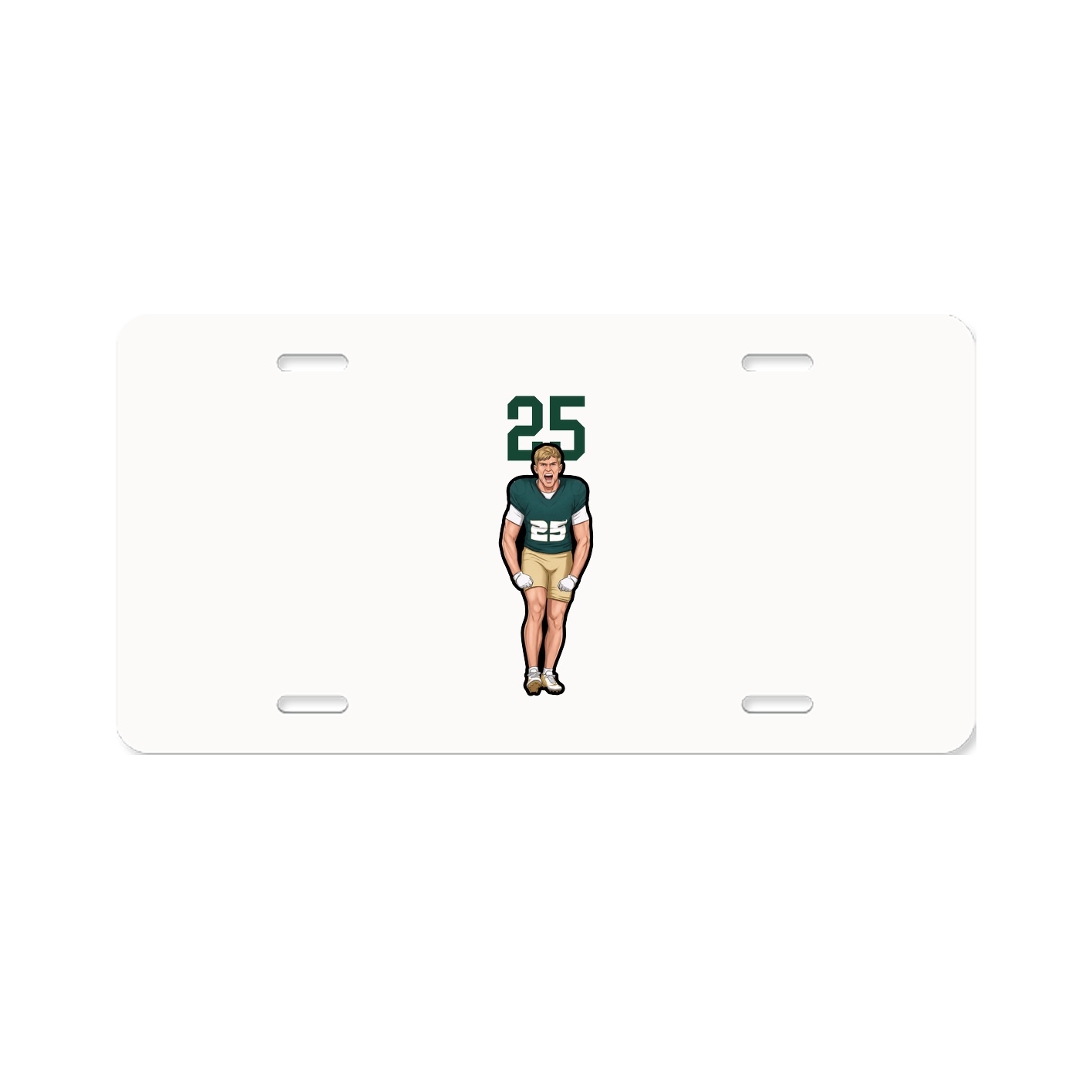 License Plate — Number Top in Classic