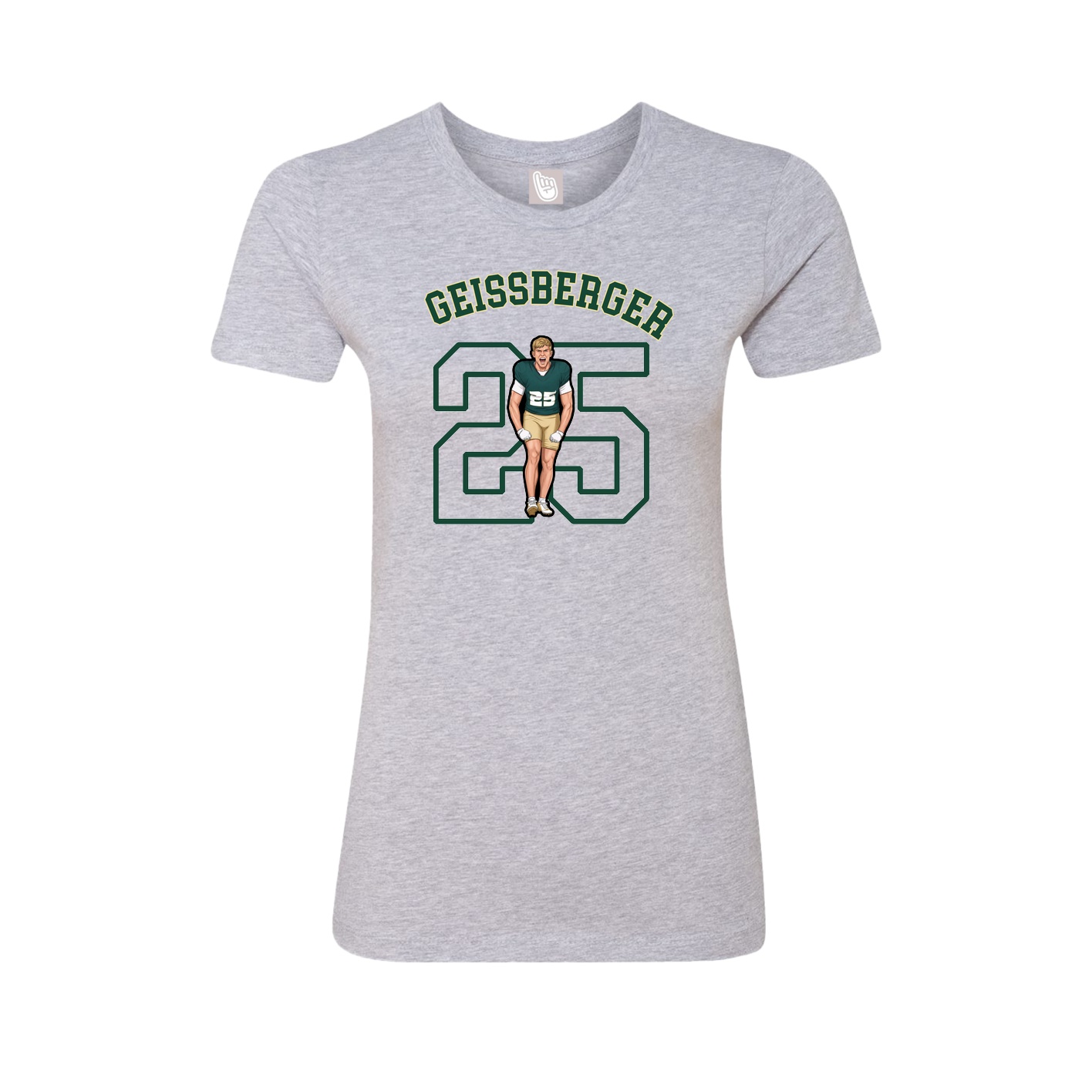 Fitted Women's Tee — Shirsey Arch in Grey