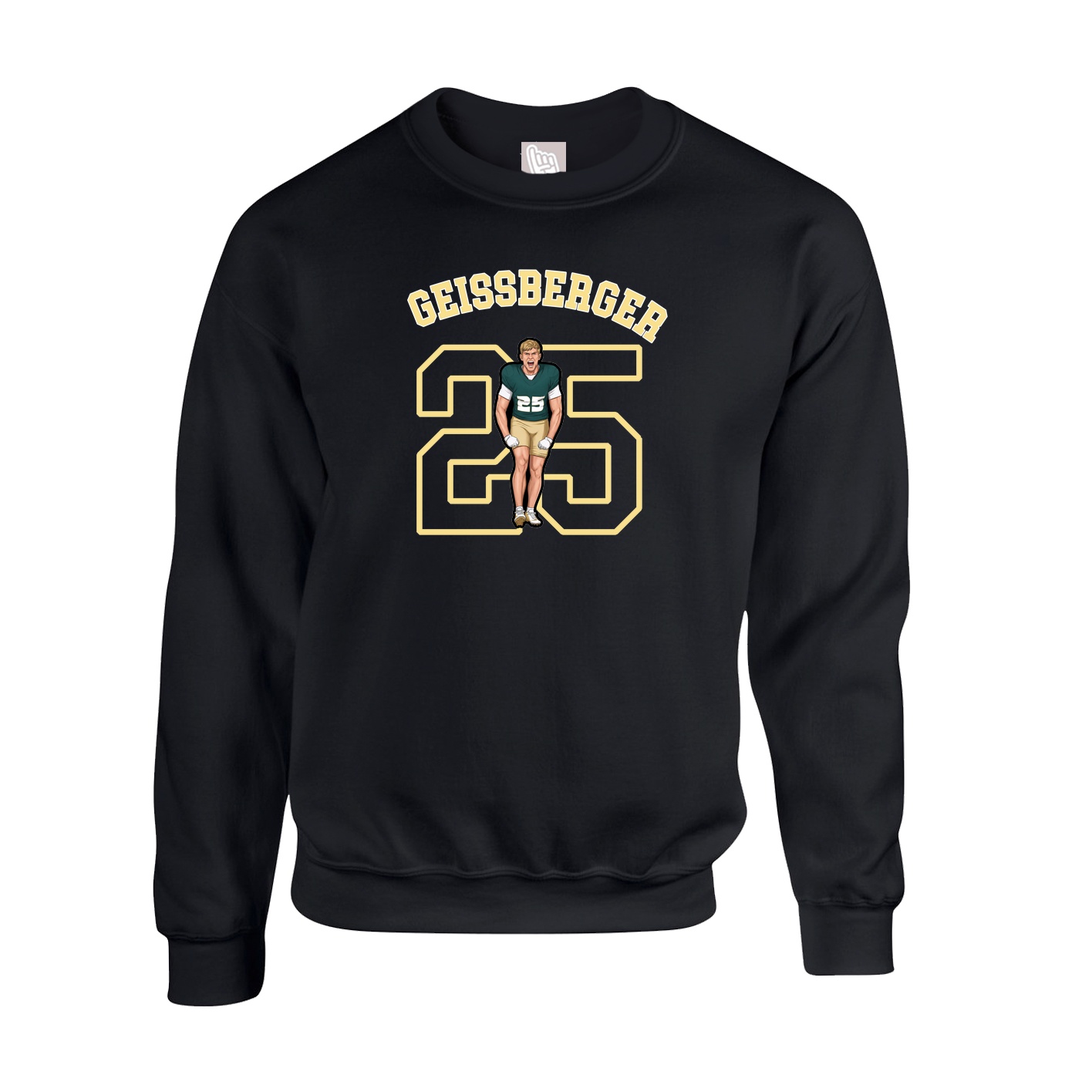 Fleece Crew — Shirsey Arch in Black