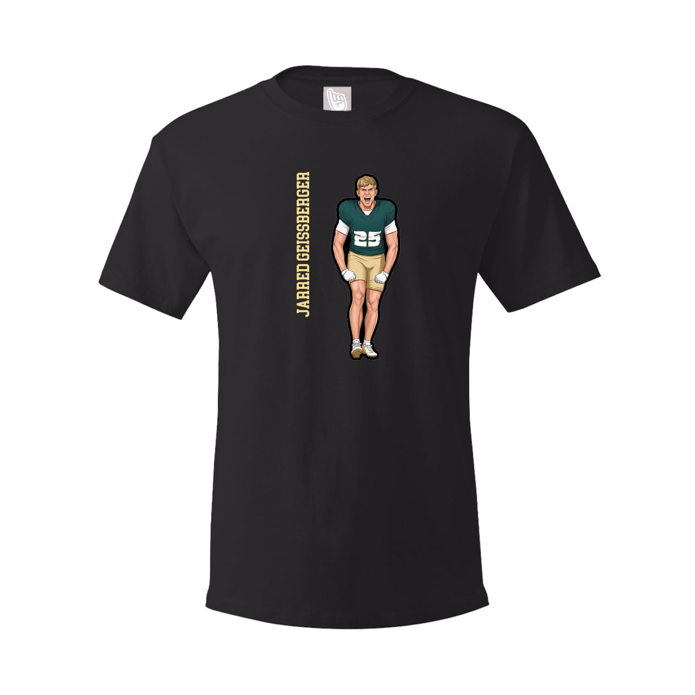 Youth Tee — Name Vertical in Black