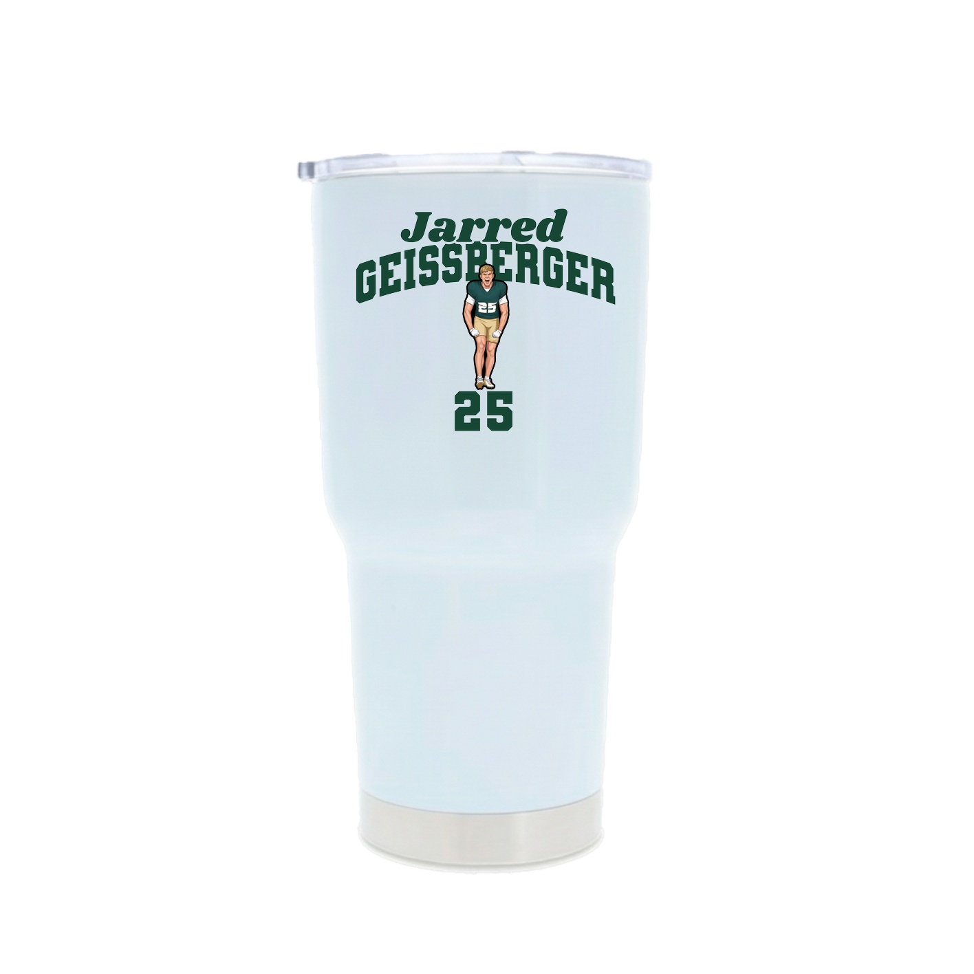 30oz Stainless Steel Tumbler — Signature Arch in White