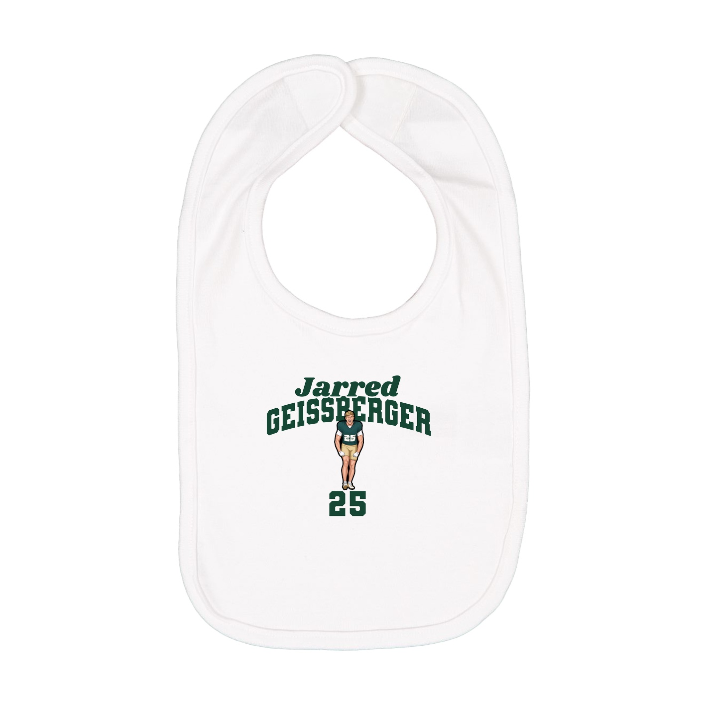 Infant Bib — Signature Arch in White