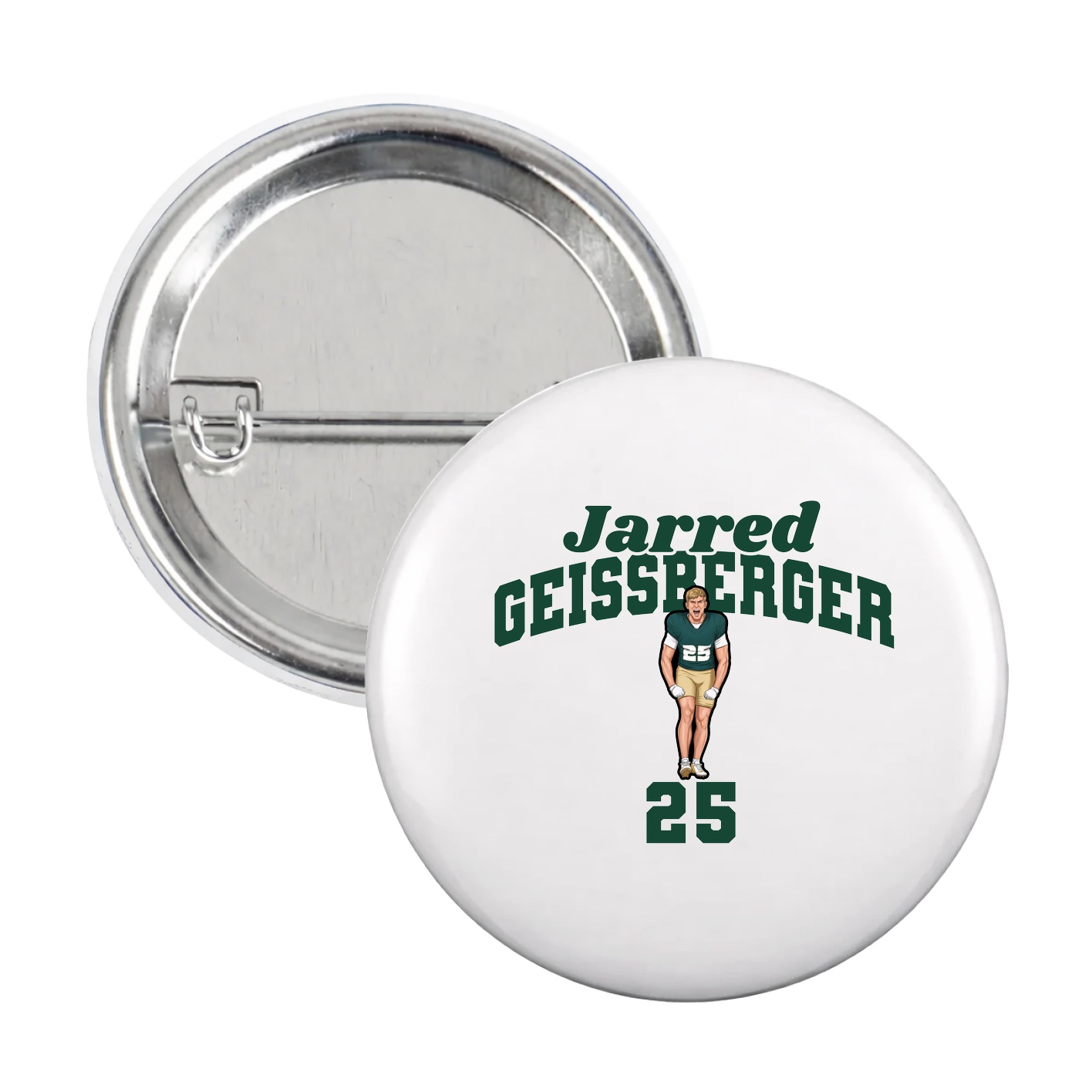 Game Day Button — Signature Arch in White