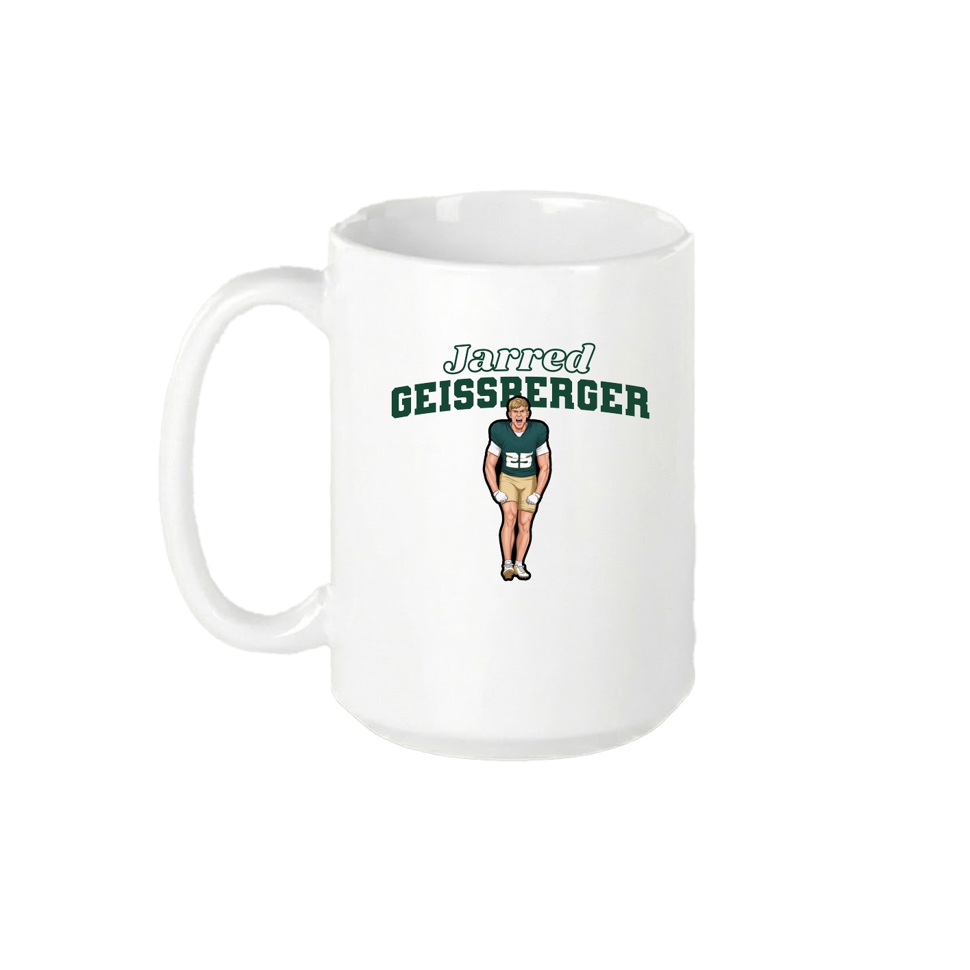 15oz Coffee Mug — Name Arch in White