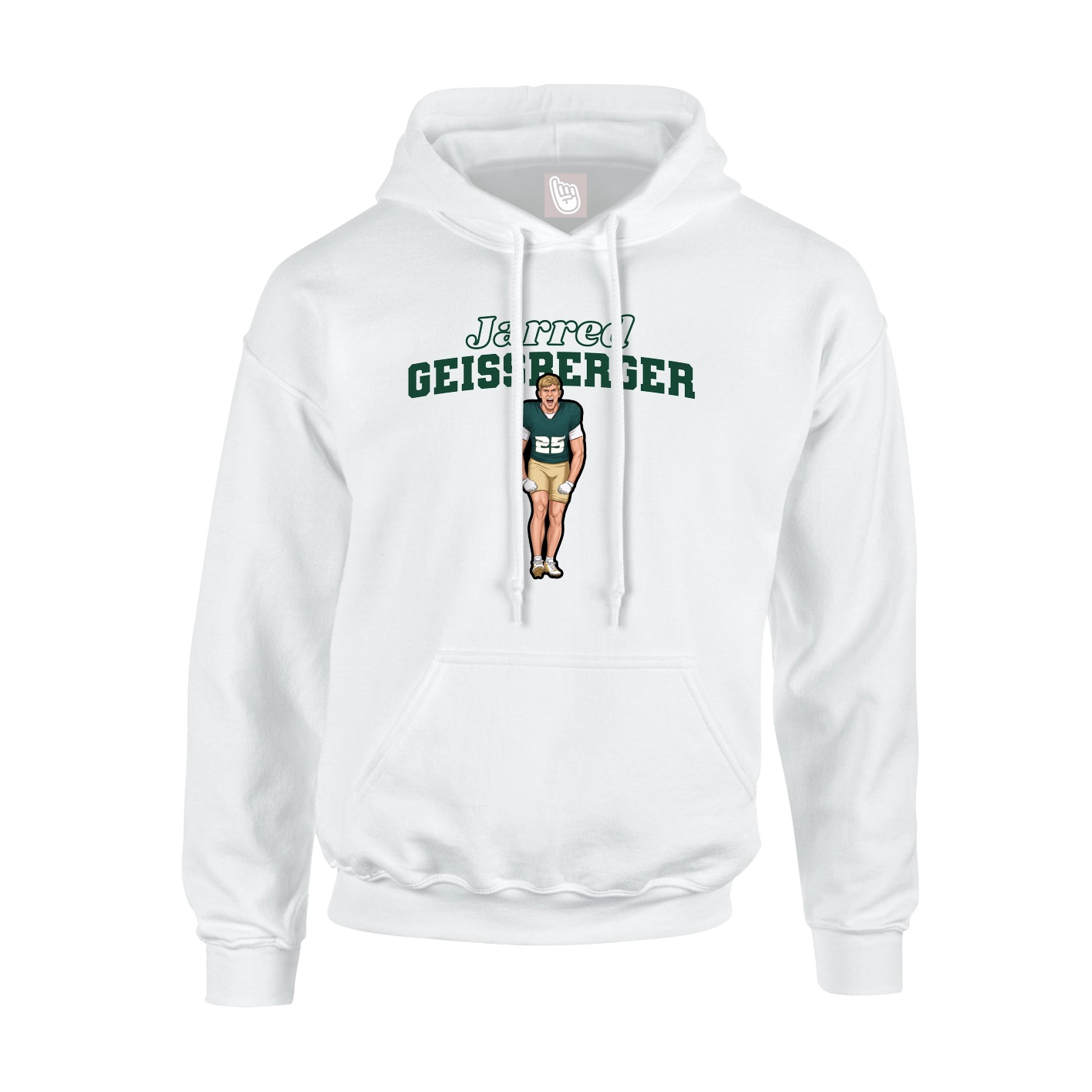 Hoodie — Name Arch in White