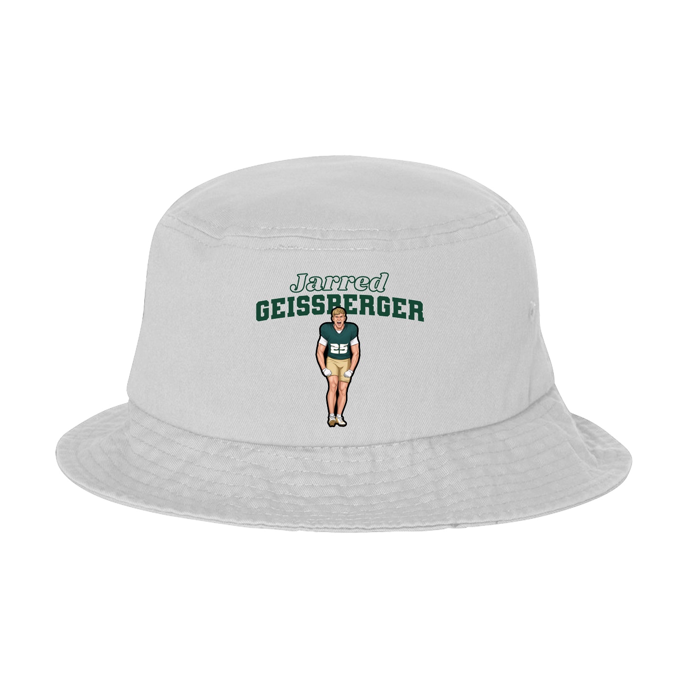 Bucket Cap — Name Arch in White