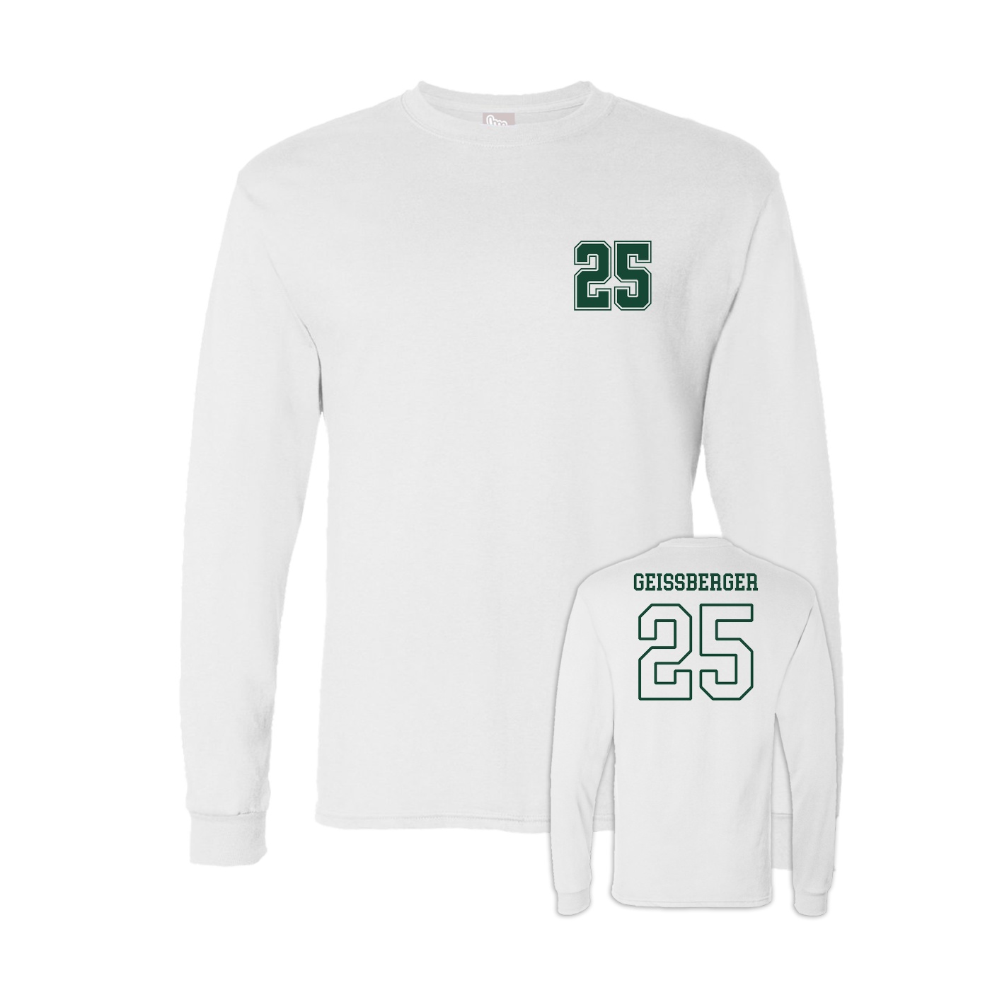 Long Sleeve Tee — Chest Back in White