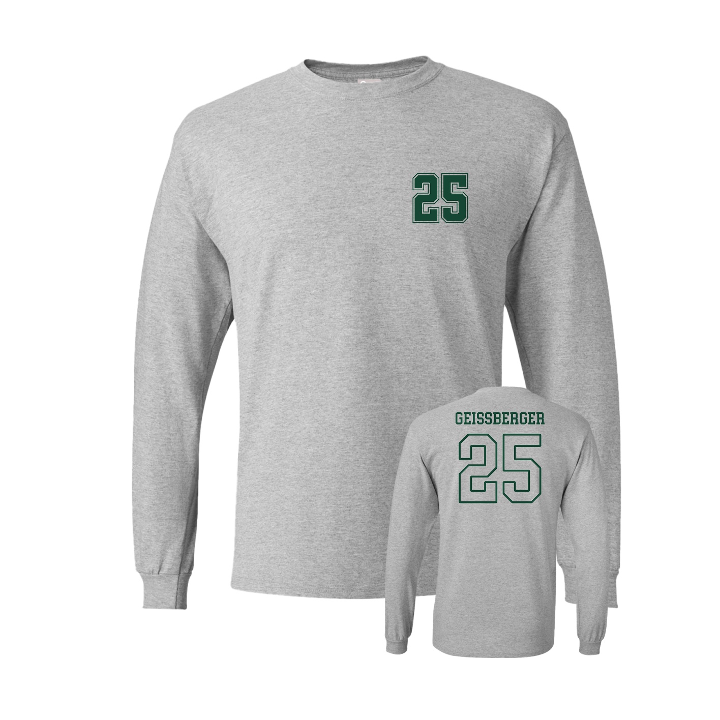 Long Sleeve Tee — Chest Back in Grey
