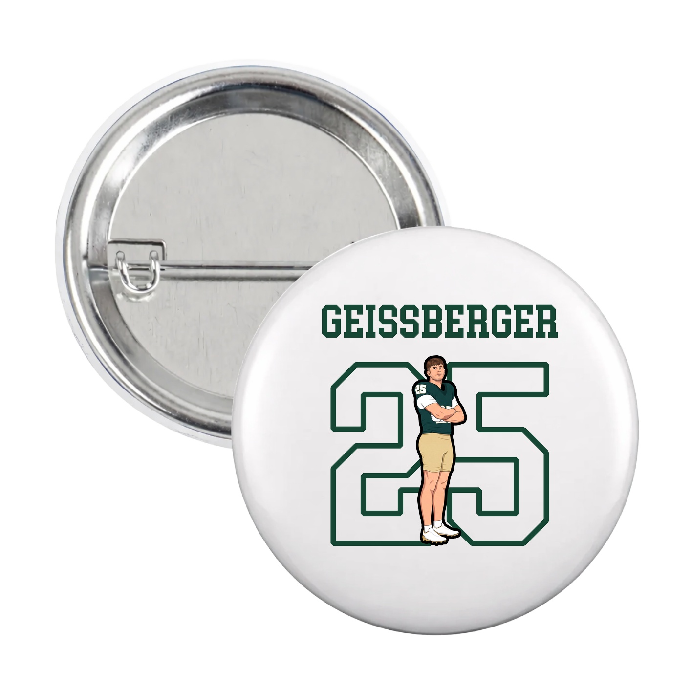 Game Day Button — Shirsey in White