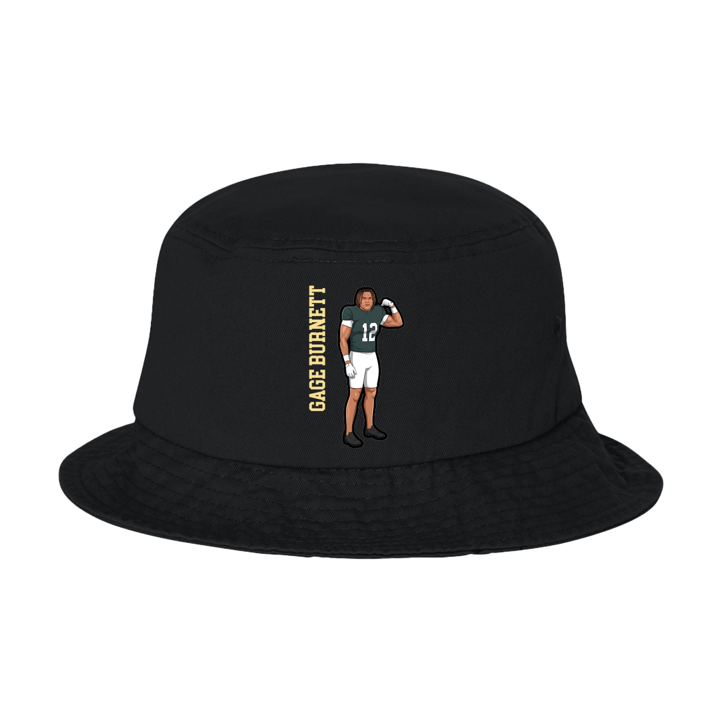 Bucket Cap — Name Vertical in Black