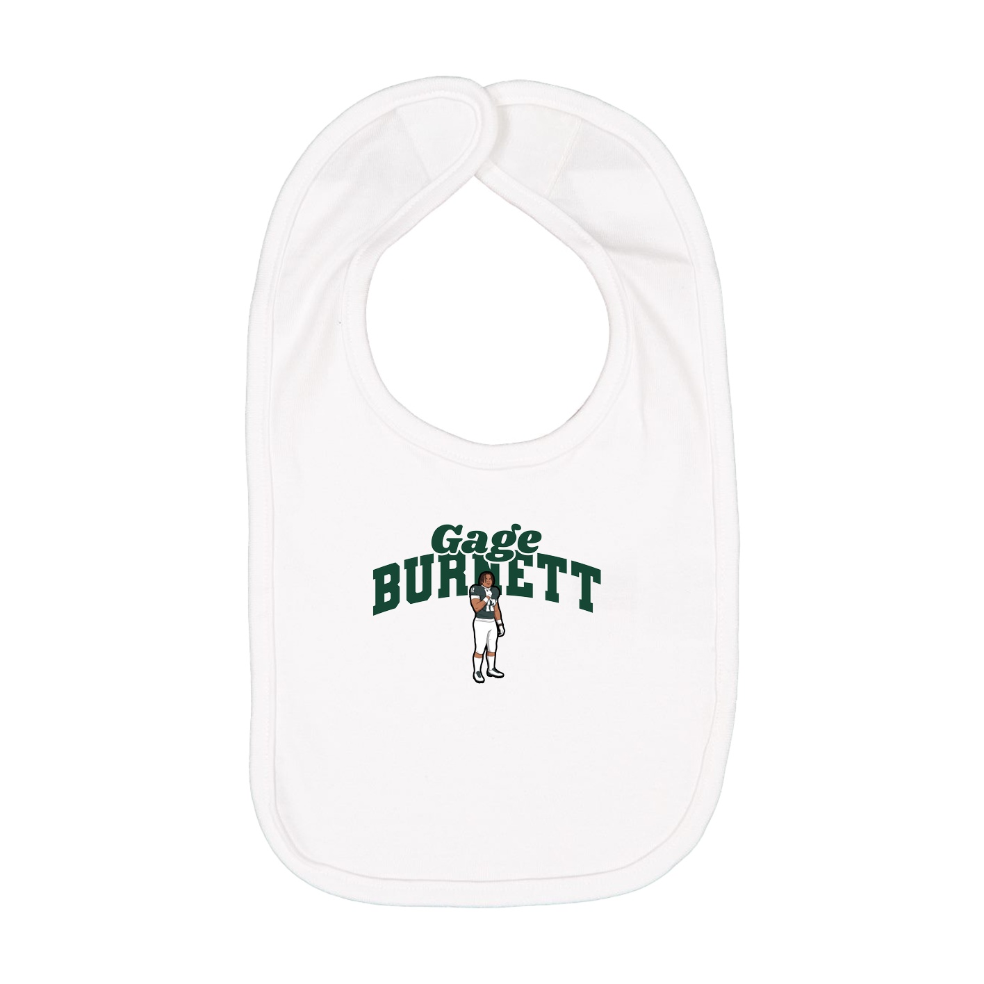 Infant Bib — Signature Arch in White