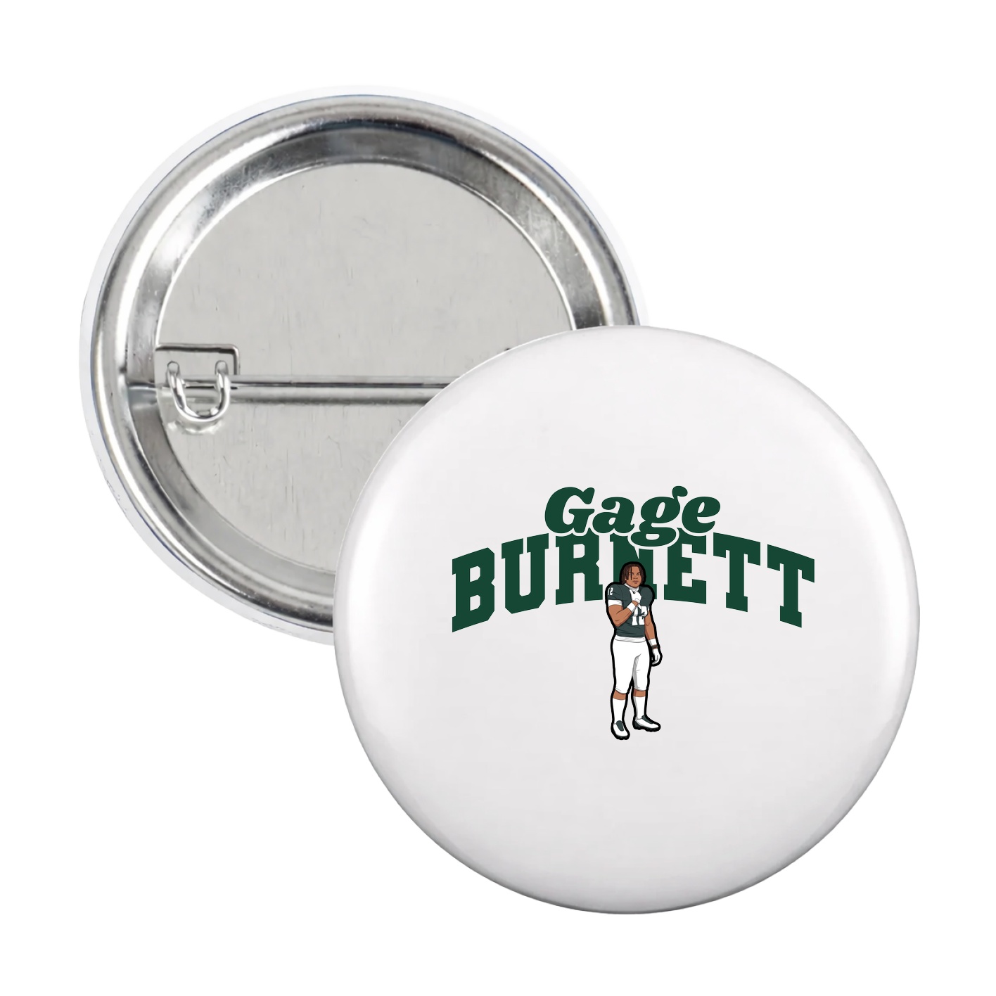 Game Day Button — Signature Arch in White