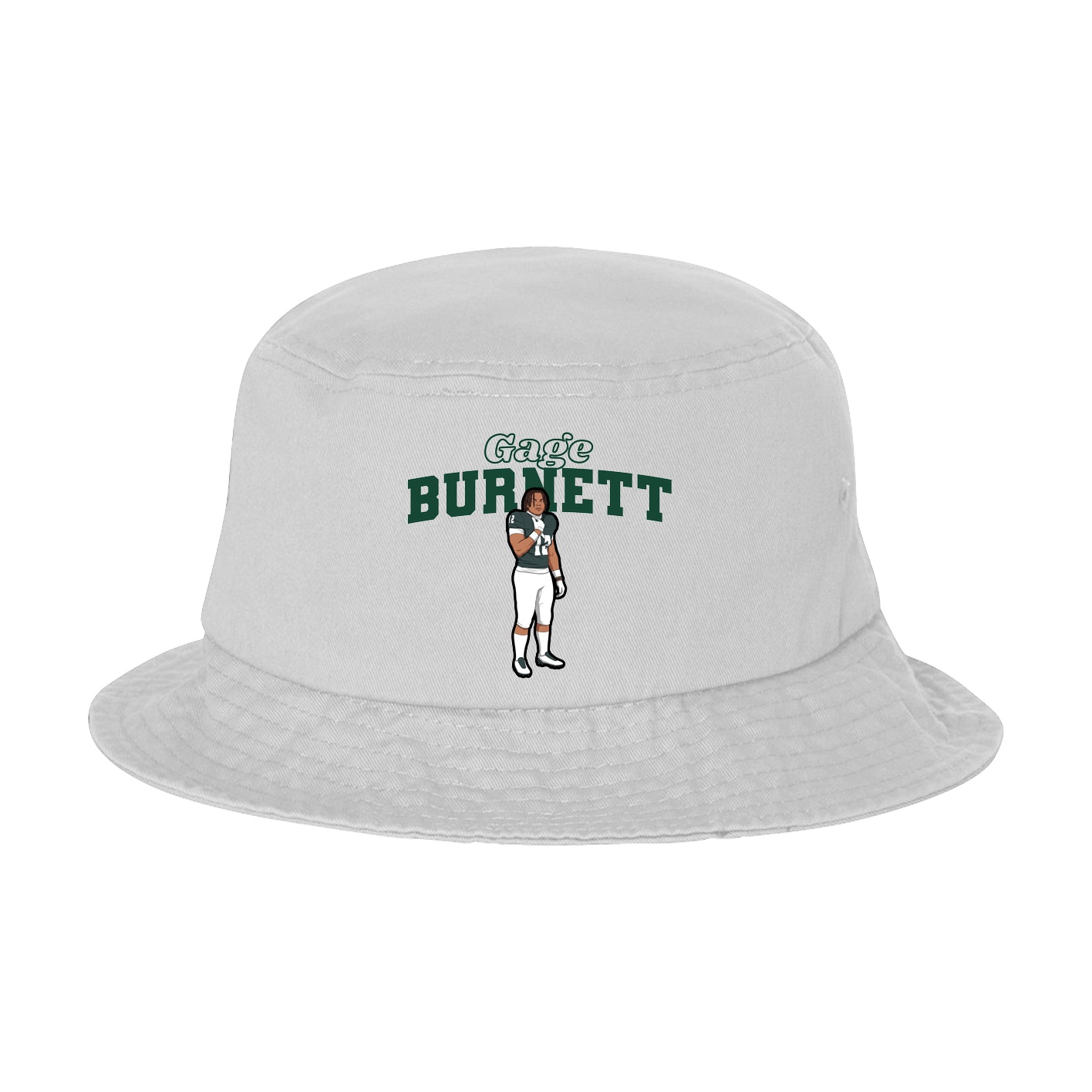 Bucket Cap — Name Arch in White