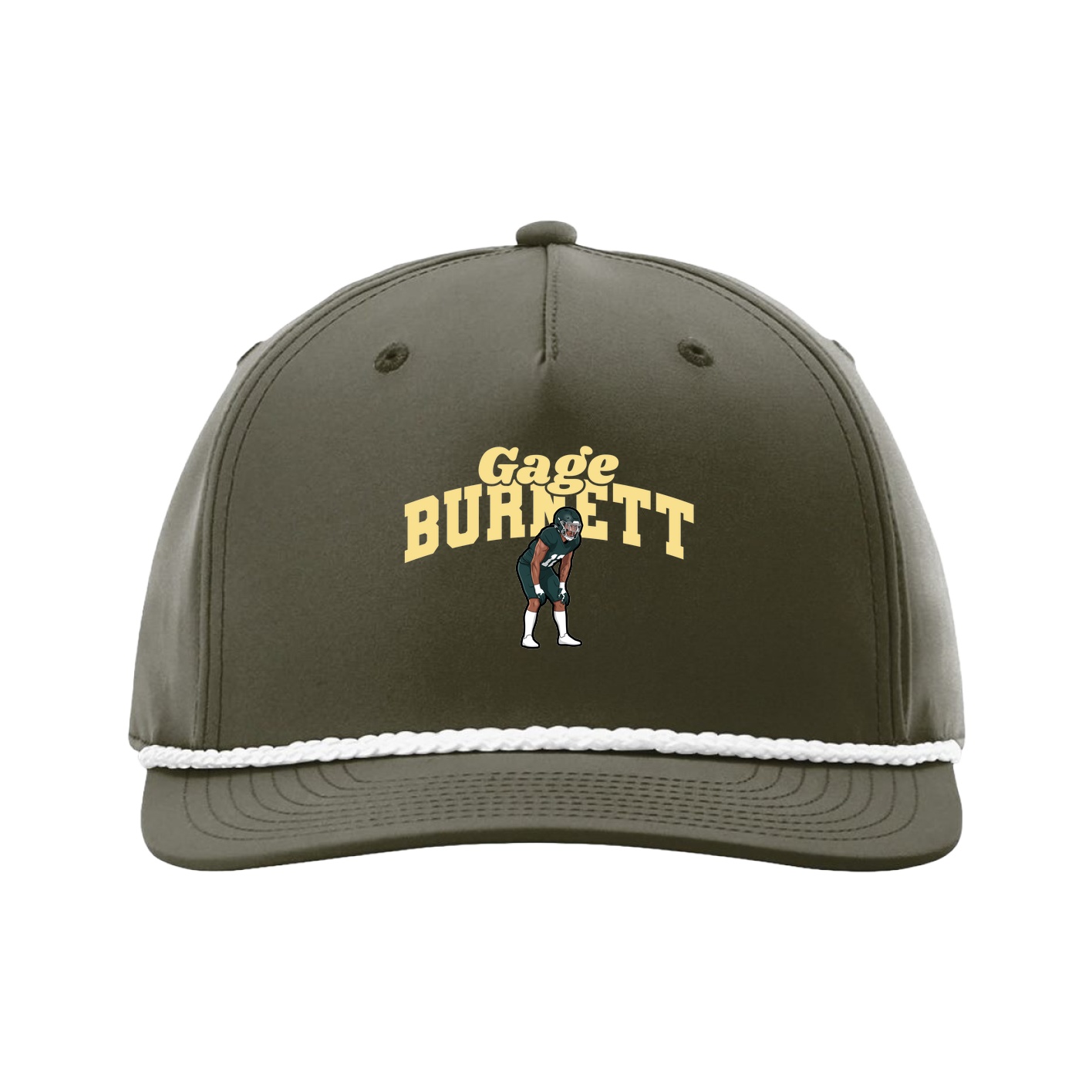 Five-Panel Classic Rope Cap — Signature Arch in Green
