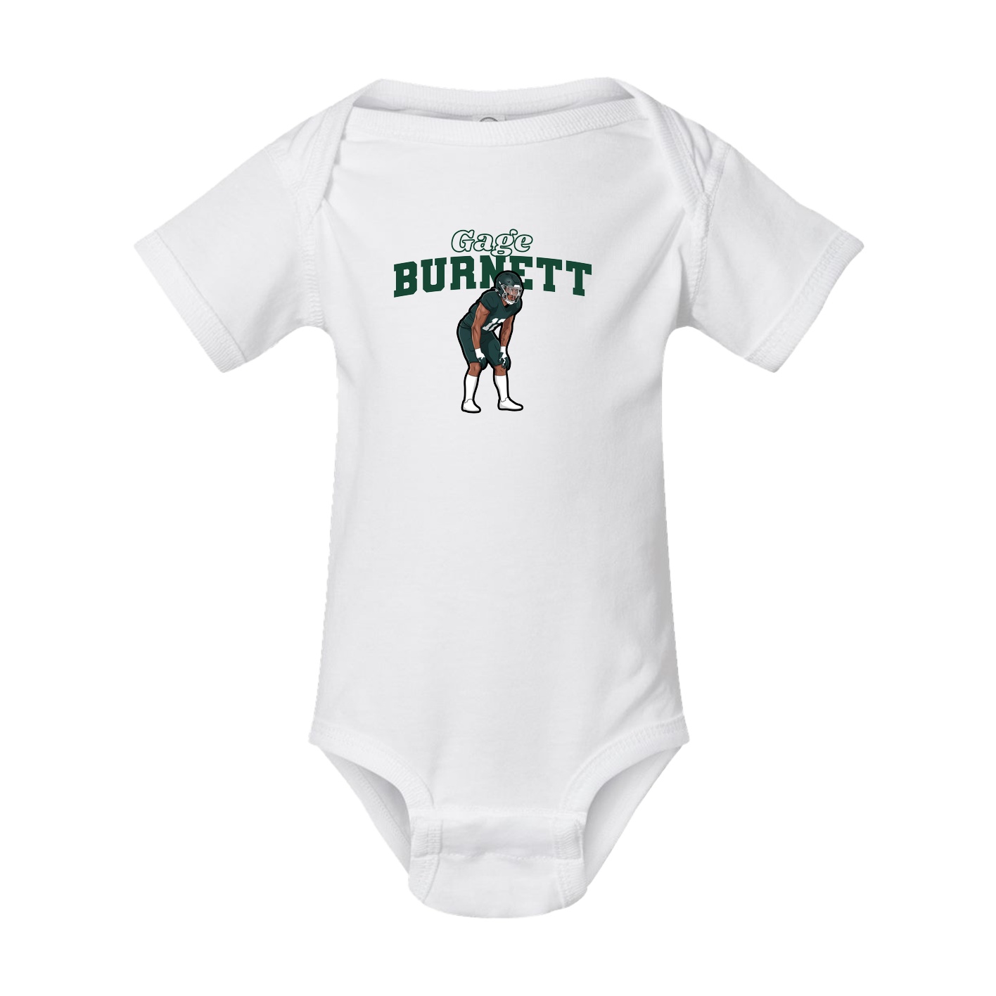 Baby Onesie — Name Arch in White