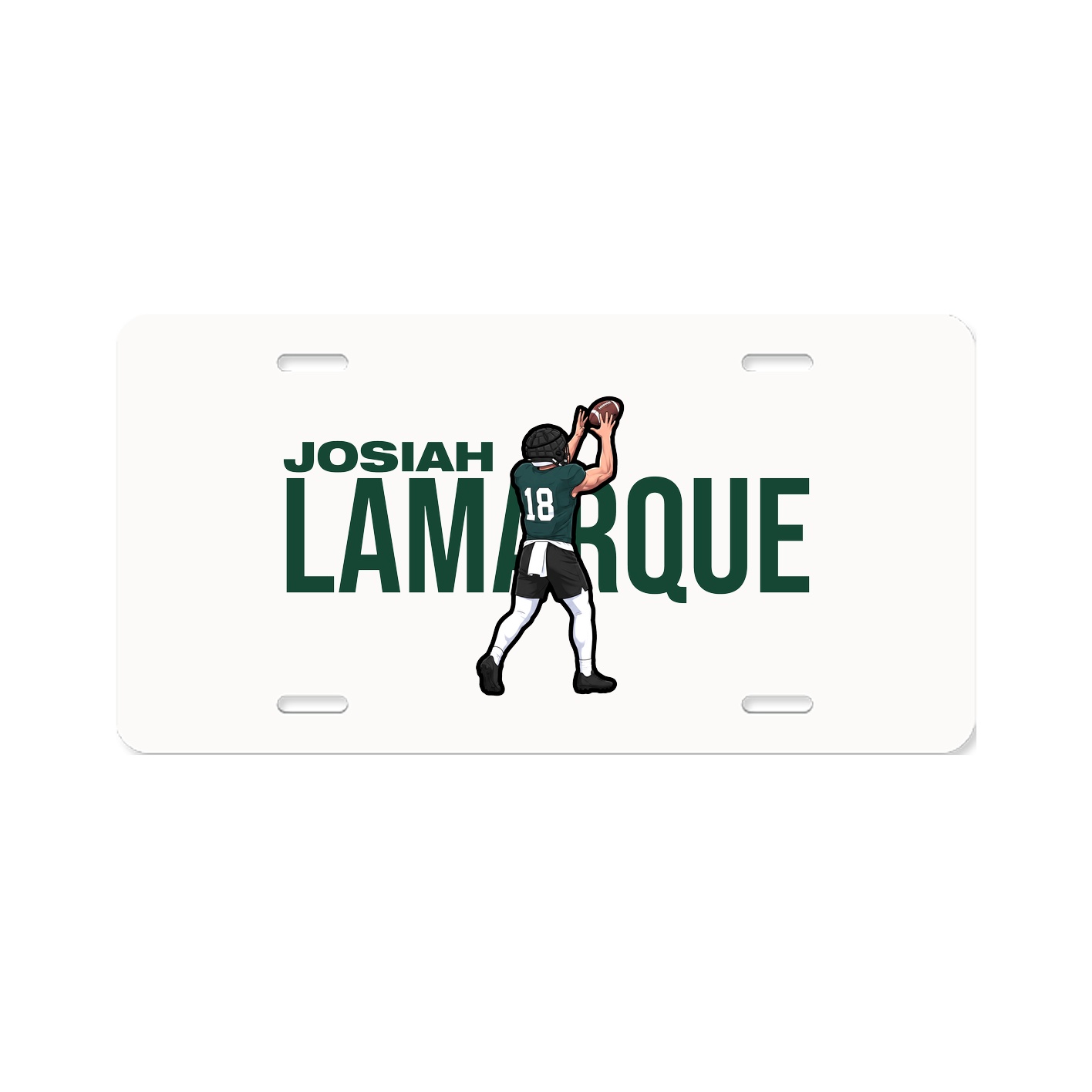 License Plate — Player Name in Classic
