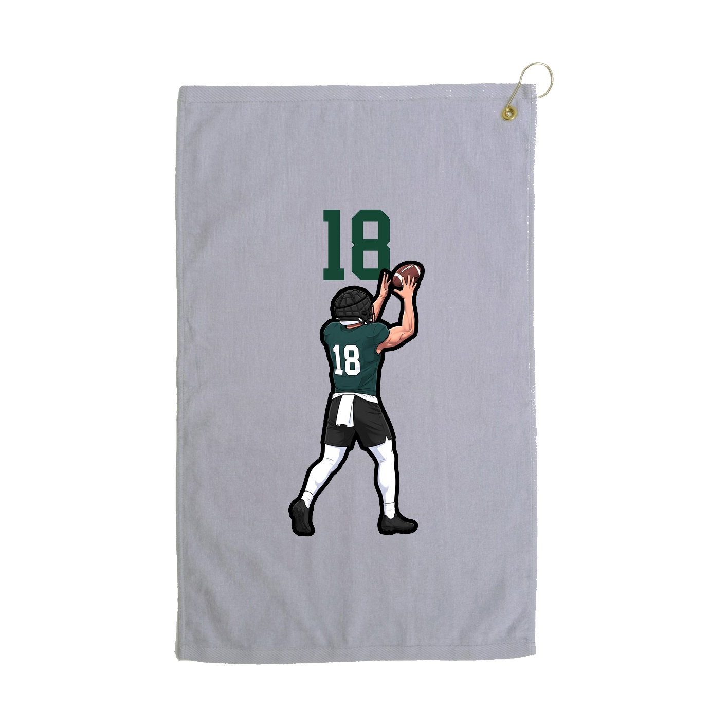Golf Towel — Number Top in Grey