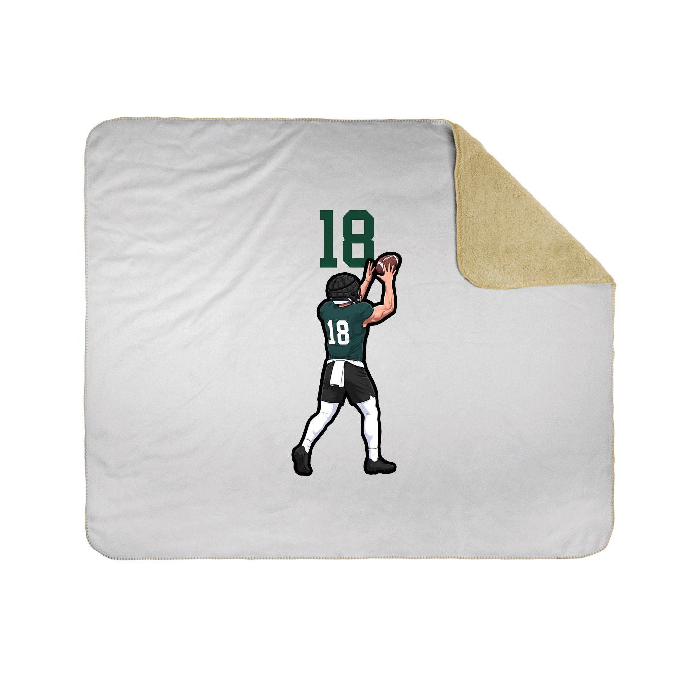 Throw Blanket — Number Top in White