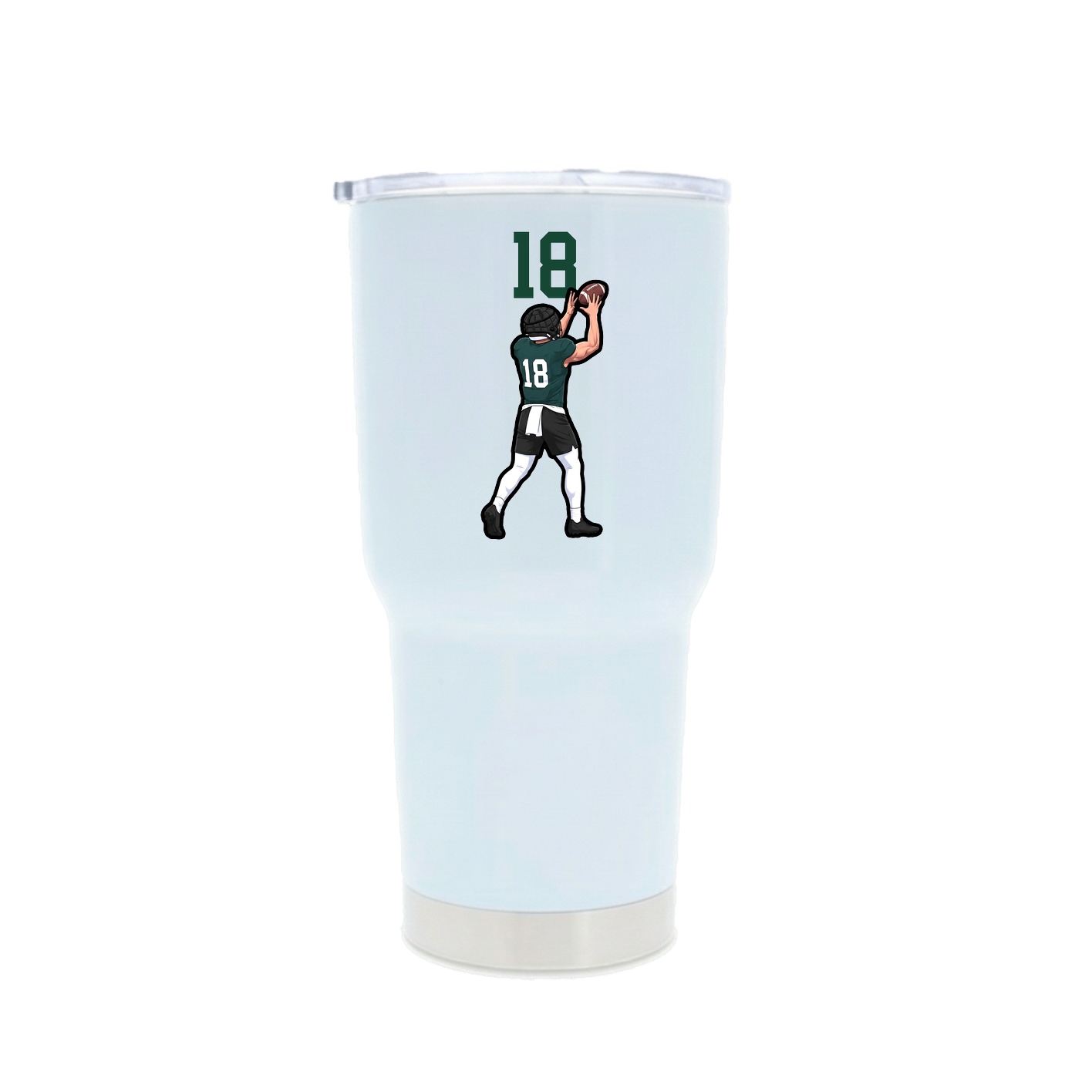 30oz Stainless Steel Tumbler — Number Top in White