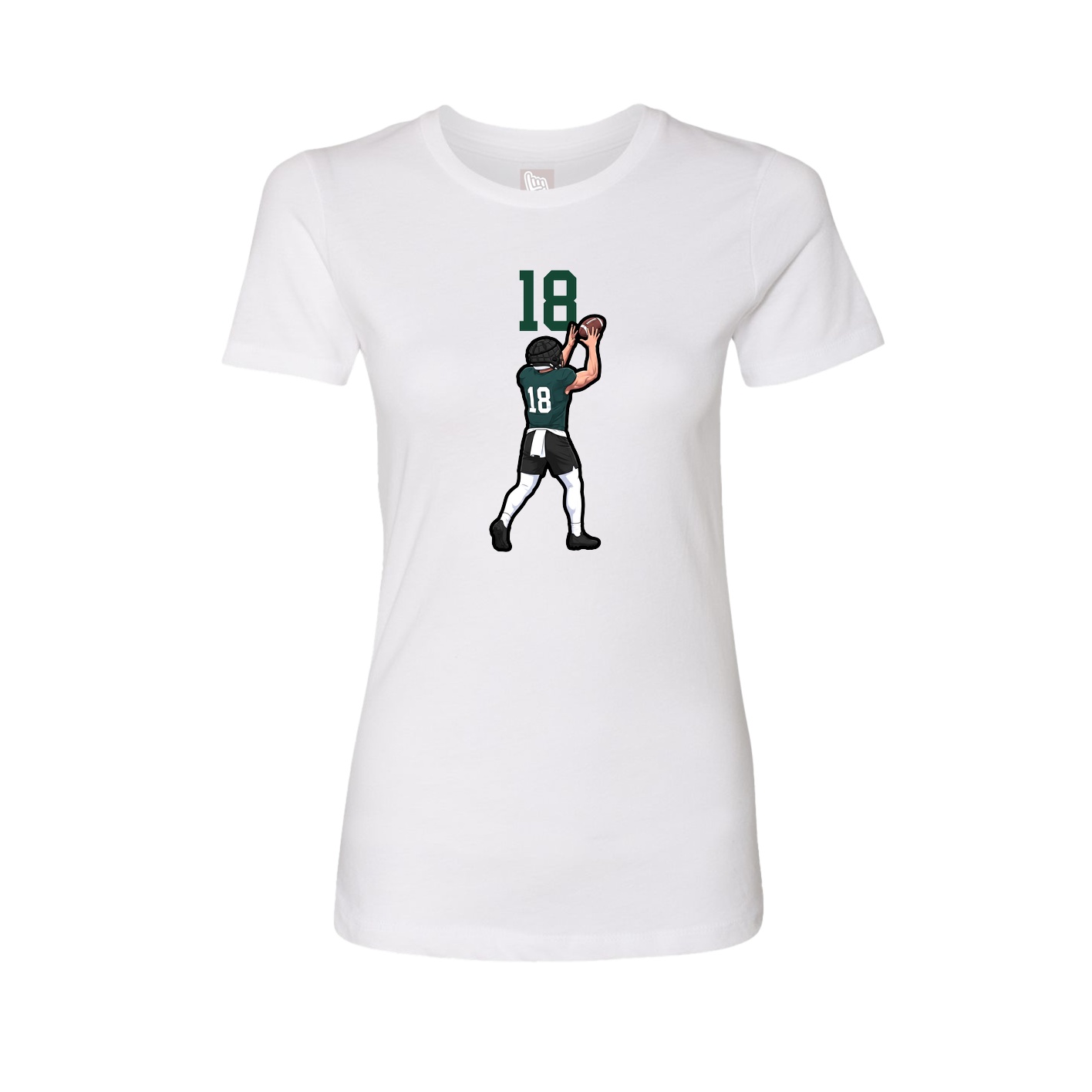 Fitted Women's Tee — Number Top in White